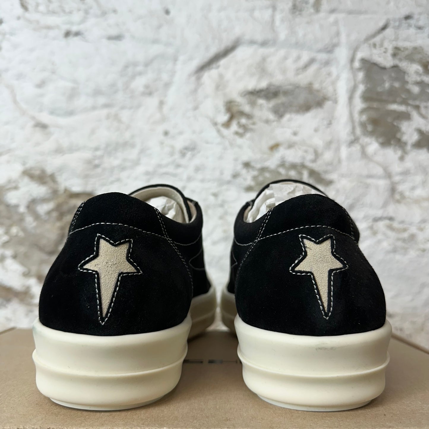 Rick Owens Vintage Pentastitch Black Milk Sneaker