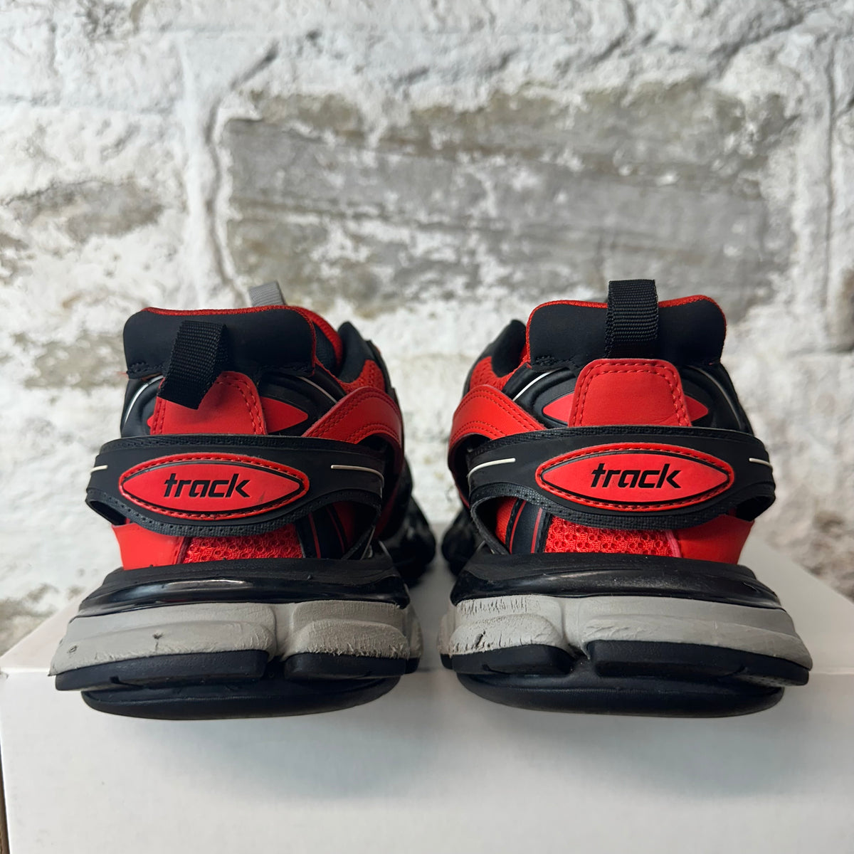 Balenciaga Track Runner Black Red Grey Sneaker Sz 9 (42)