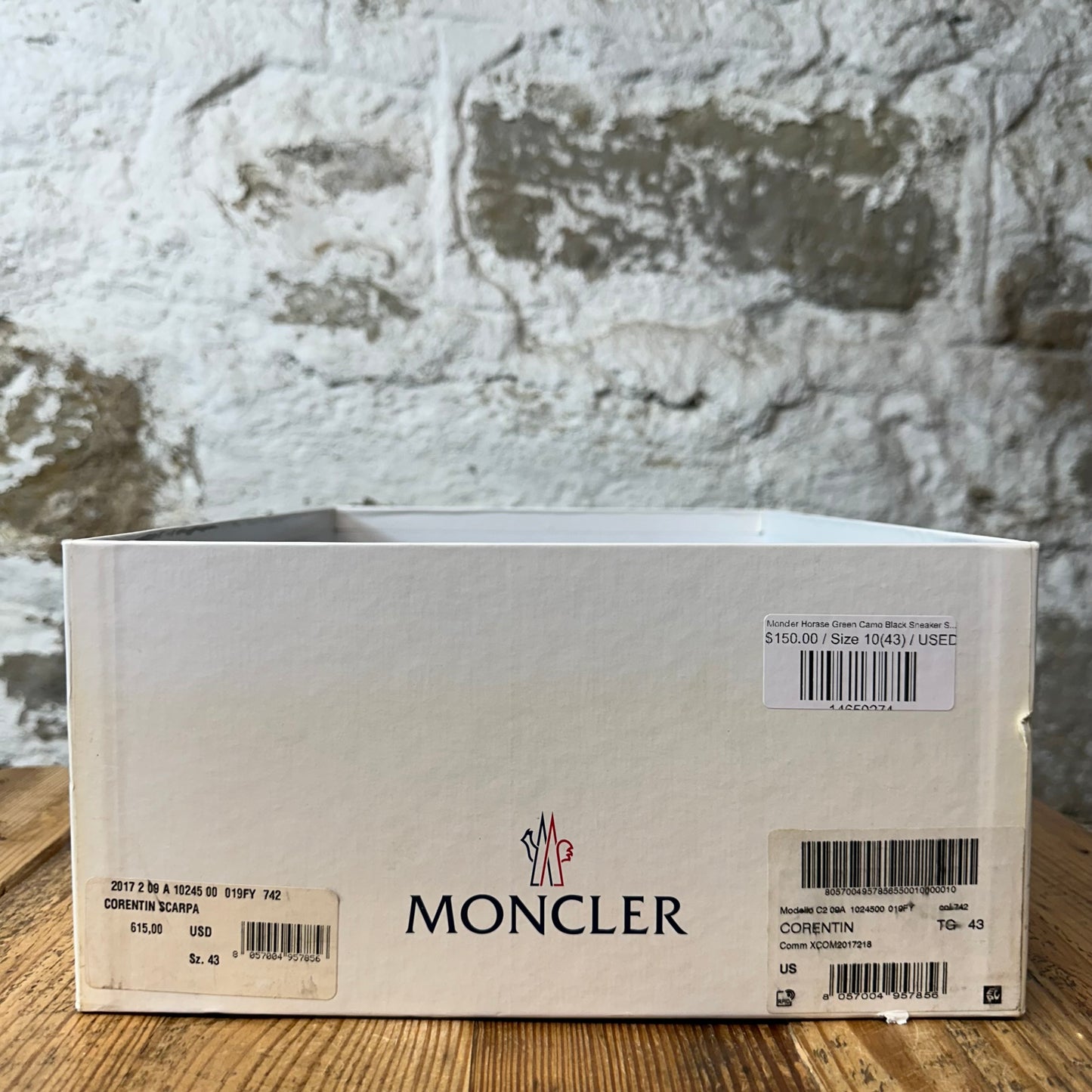 Moncler Horase Green Camo Black Sneaker Sz 10 (43)