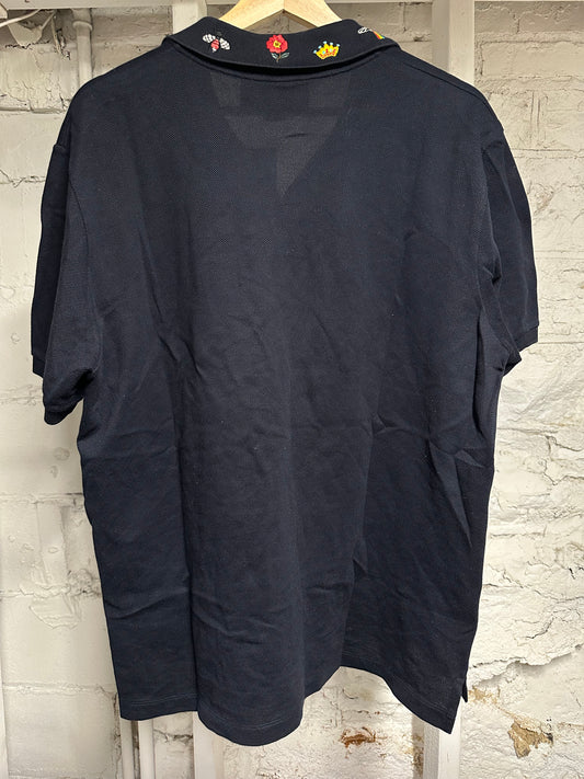 Gucci Collar Logos Navy Polo Sz XXL