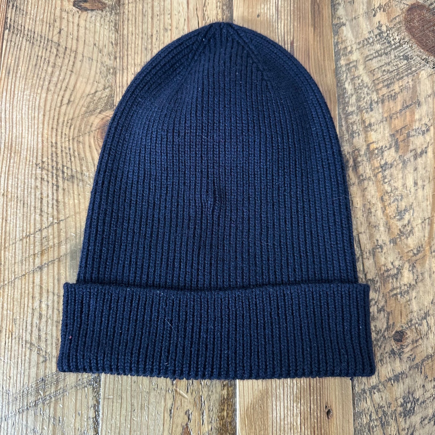 Moncler Small Logo Navy Beanie