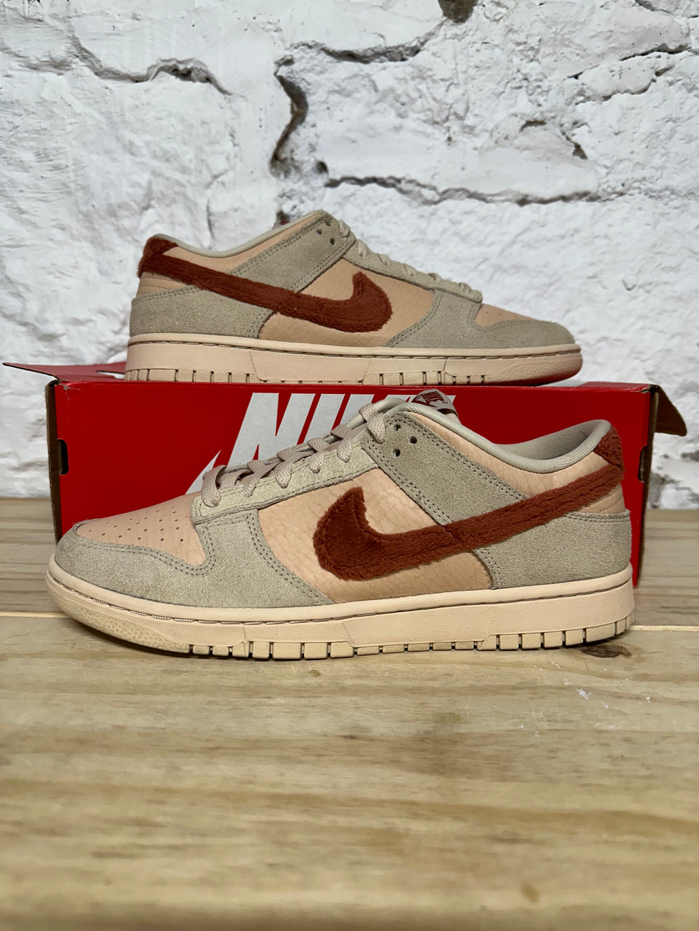 Nike Dunk Low Terry Swoosh Sz 9.5 (11W)