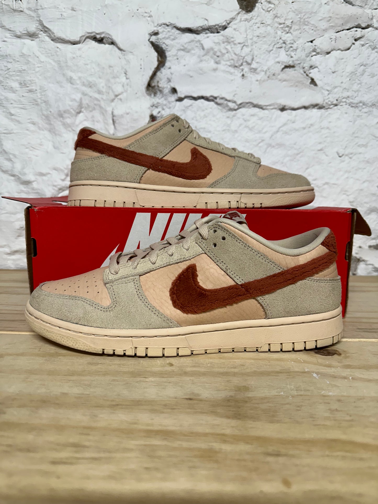 Nike Dunk Low Terry Swoosh Sz 9.5 (11W)