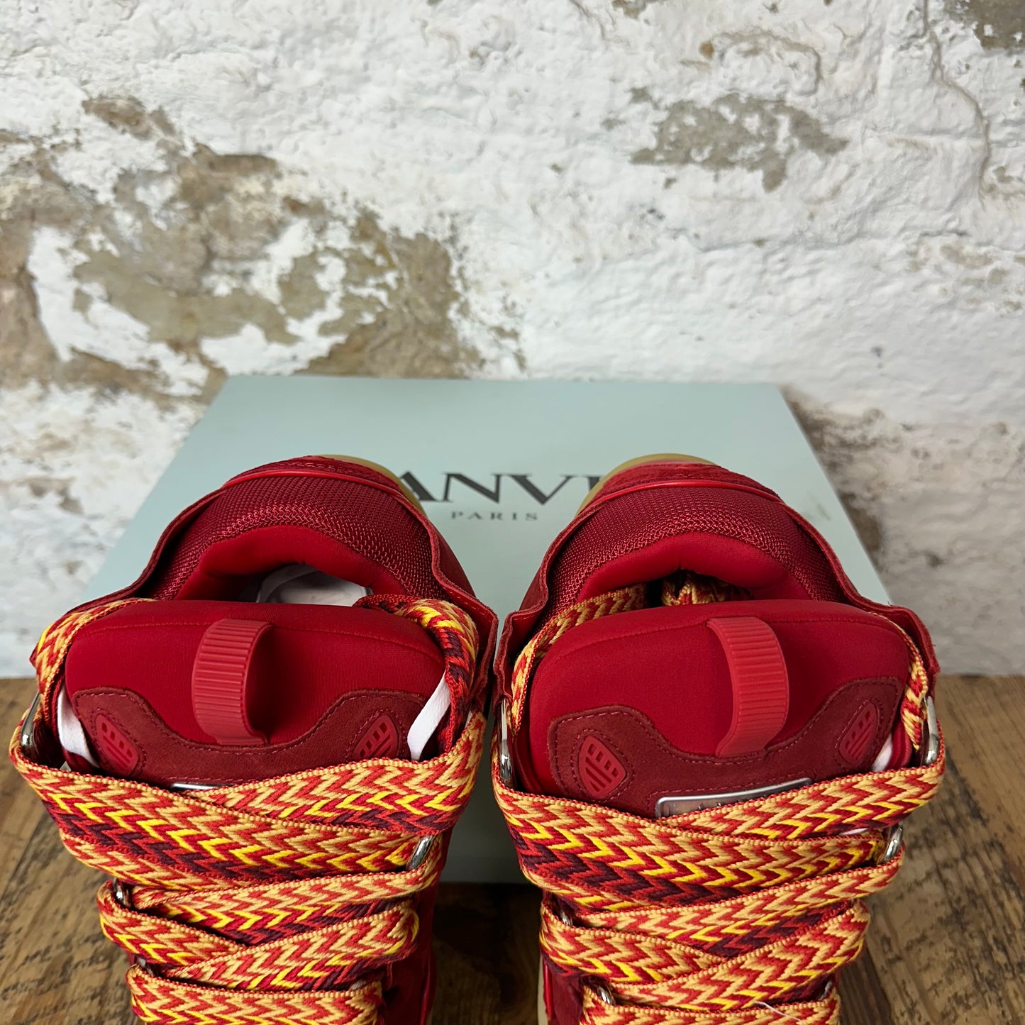 Lanvin Curb Yellow Red Sneaker