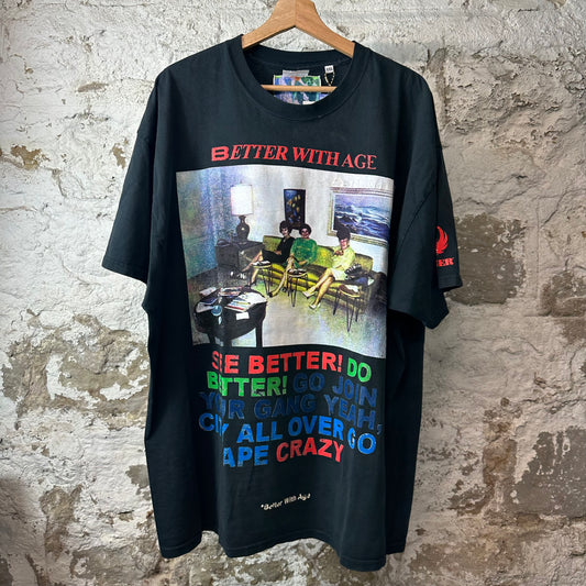 Better With Age Gibberish Black T-Shirt Sz XXL DS
