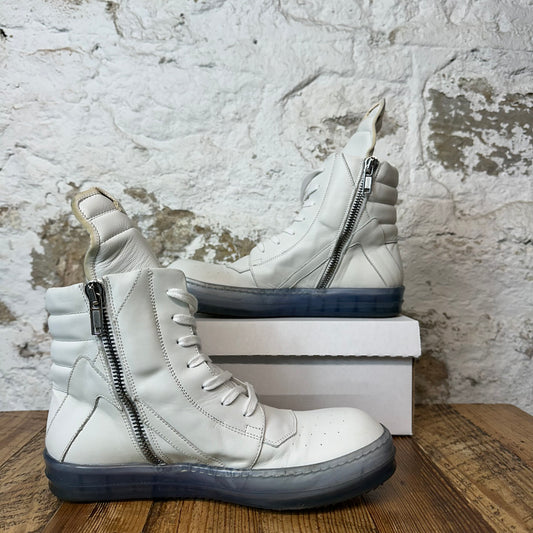 Rick Owens Geobasket White Transparent Sole Sneaker Sz 9 (42)
