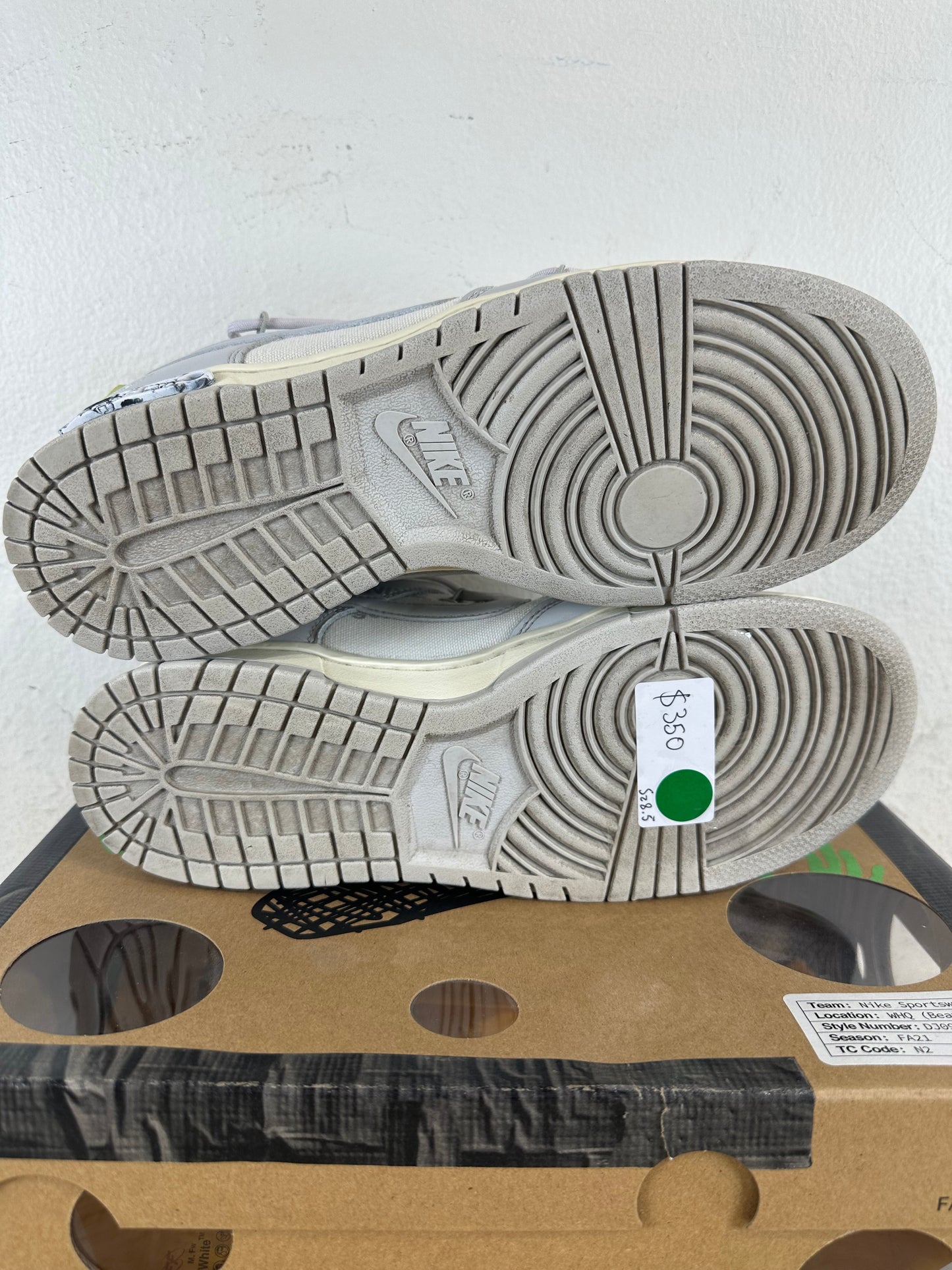 Nike Dunk Low Off-White Lot 49 Sz 8.5