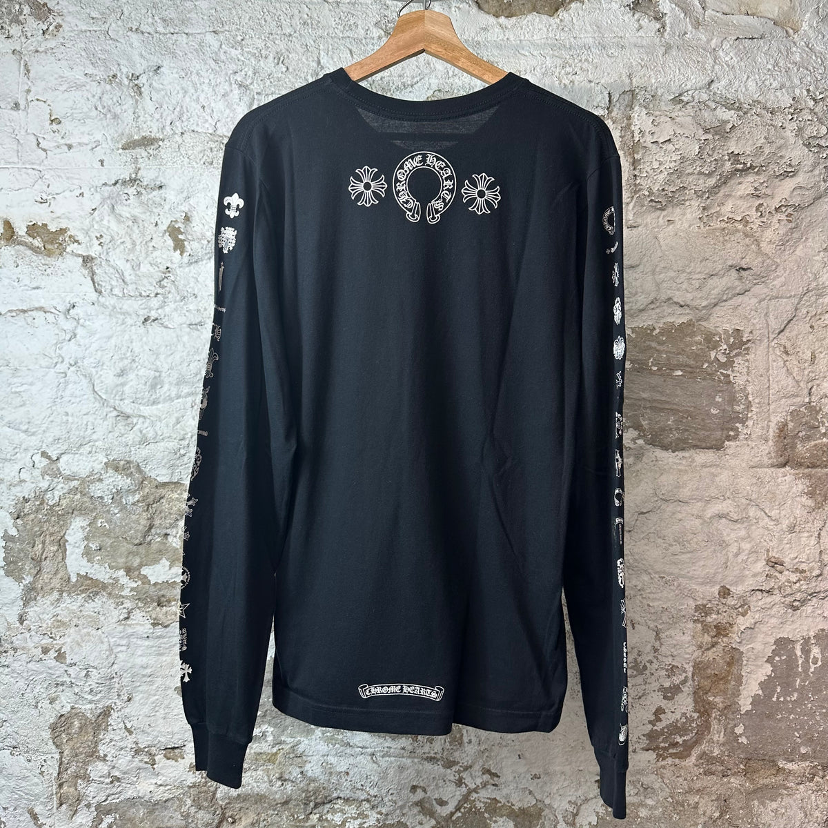Chrome Hearts Eyechart Pocket Black Long Sleeve Sz M
