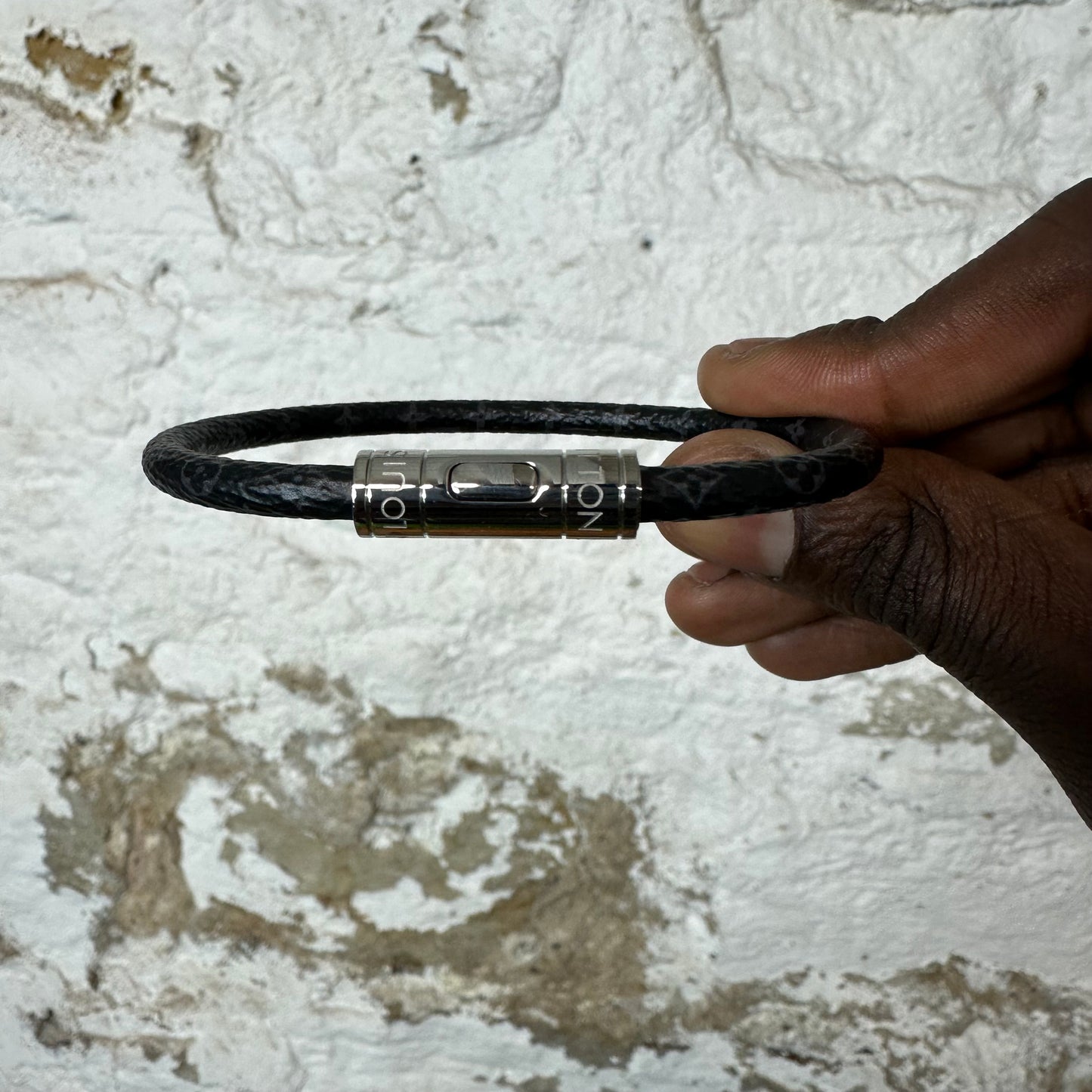 Louis Vuitton Graphite Monogram Keep It Bracelet W/ Box