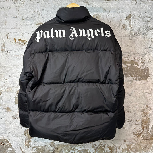 Palm Angels Logo Black Down Puffer Jacket