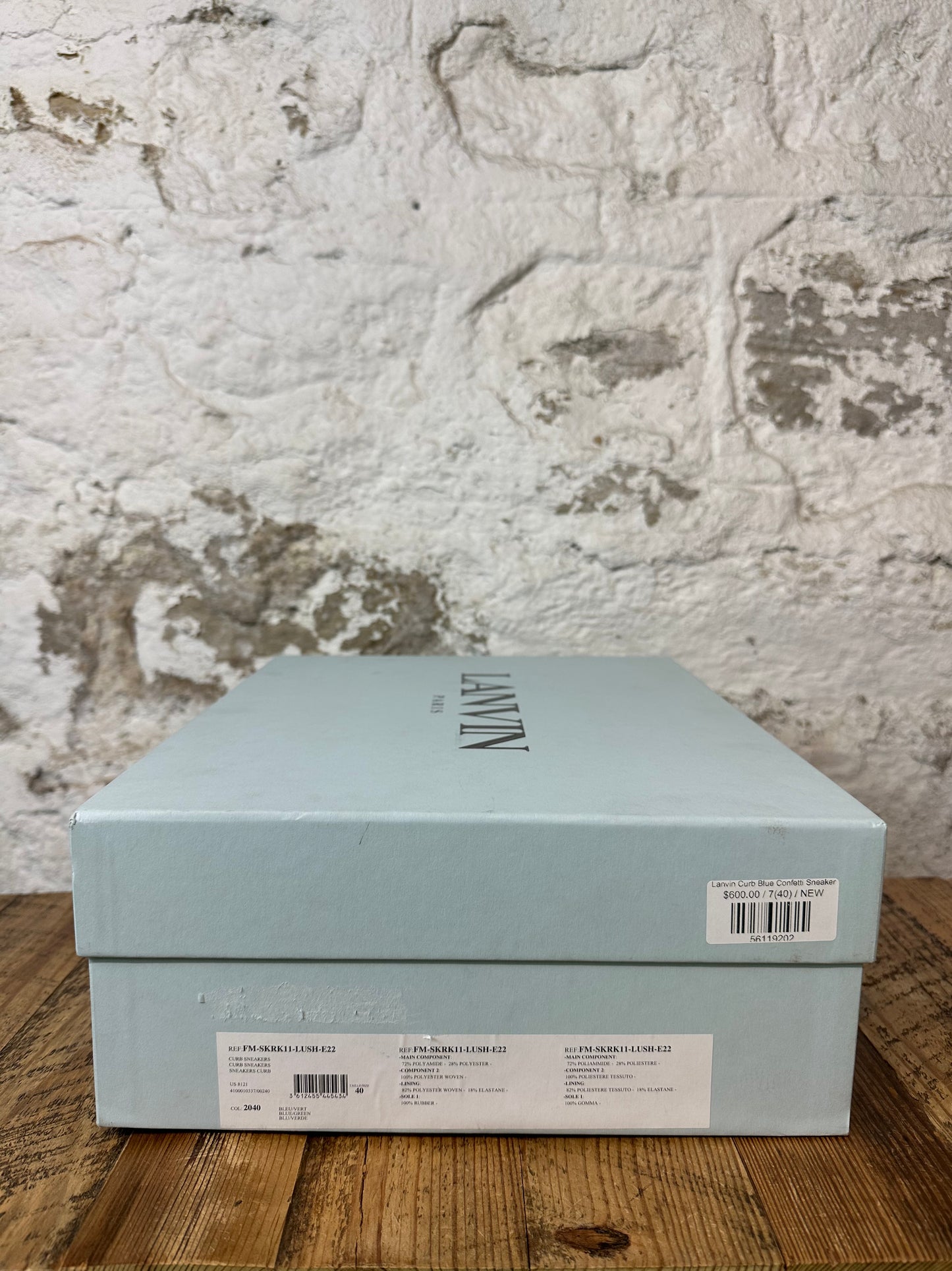 Lanvin Curb Blue Confetti Sneaker