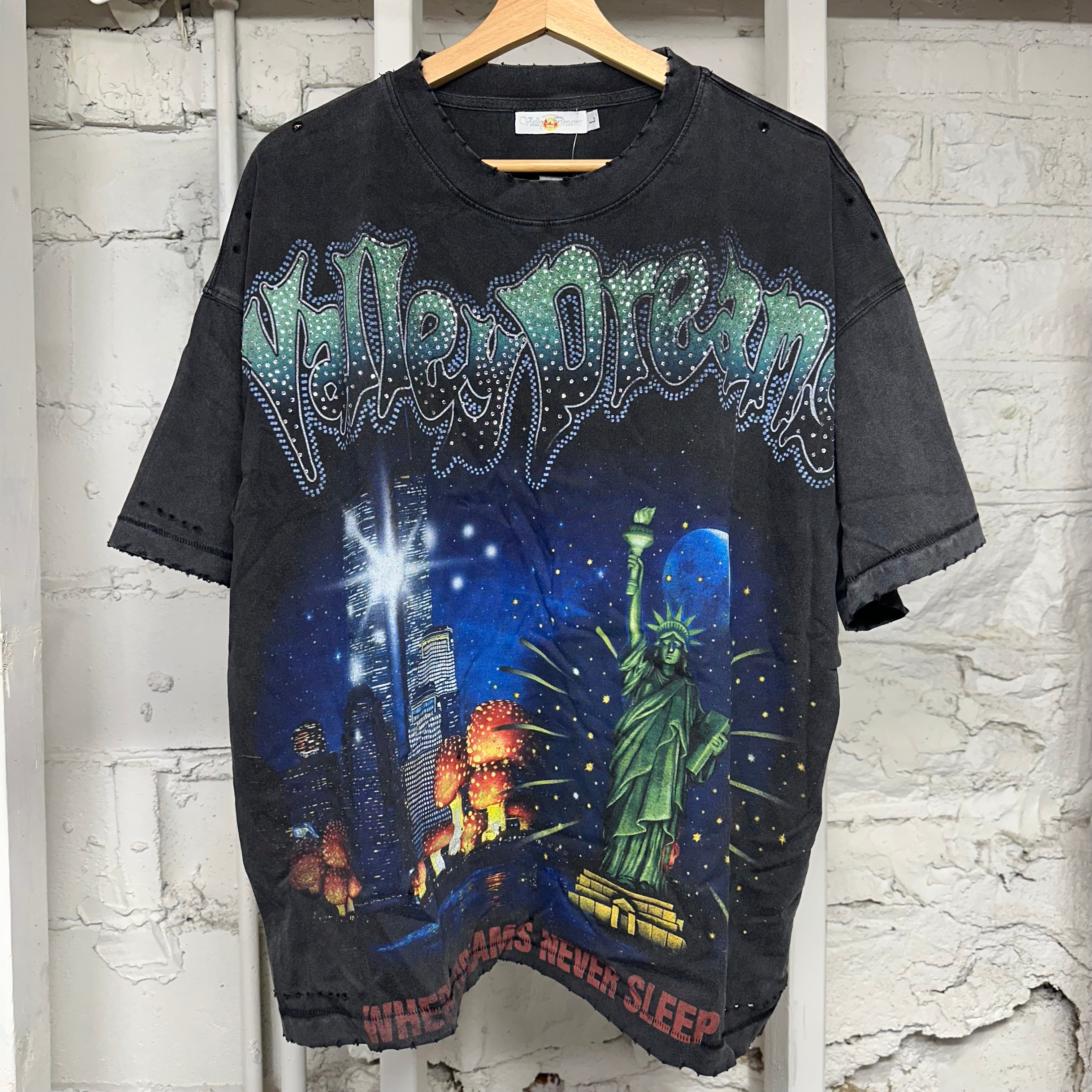 Vale Damned Bling Black T-Shirt Sz L
