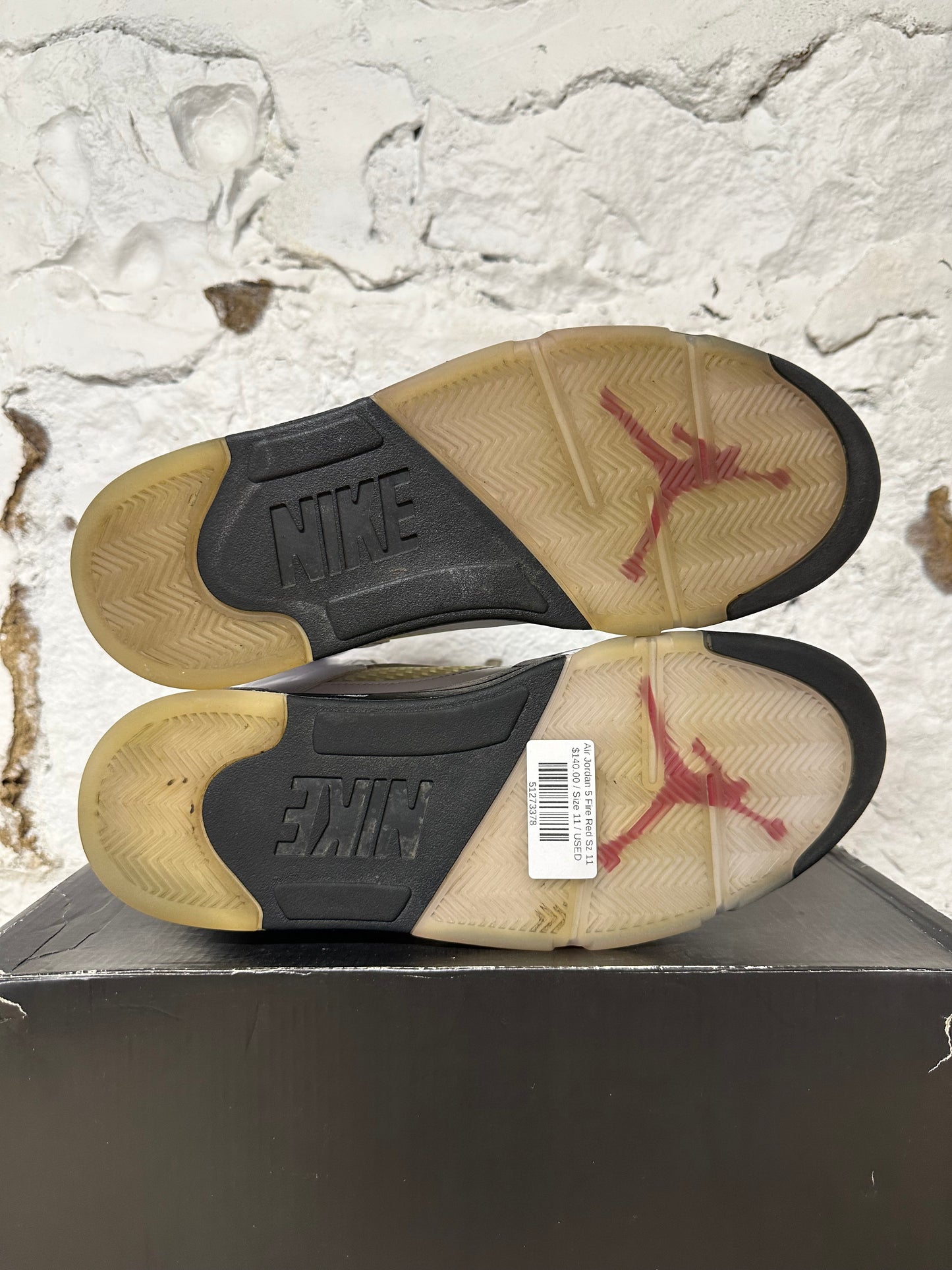 Air Jordan 5 Fire Red Silver Tongue Sz 11