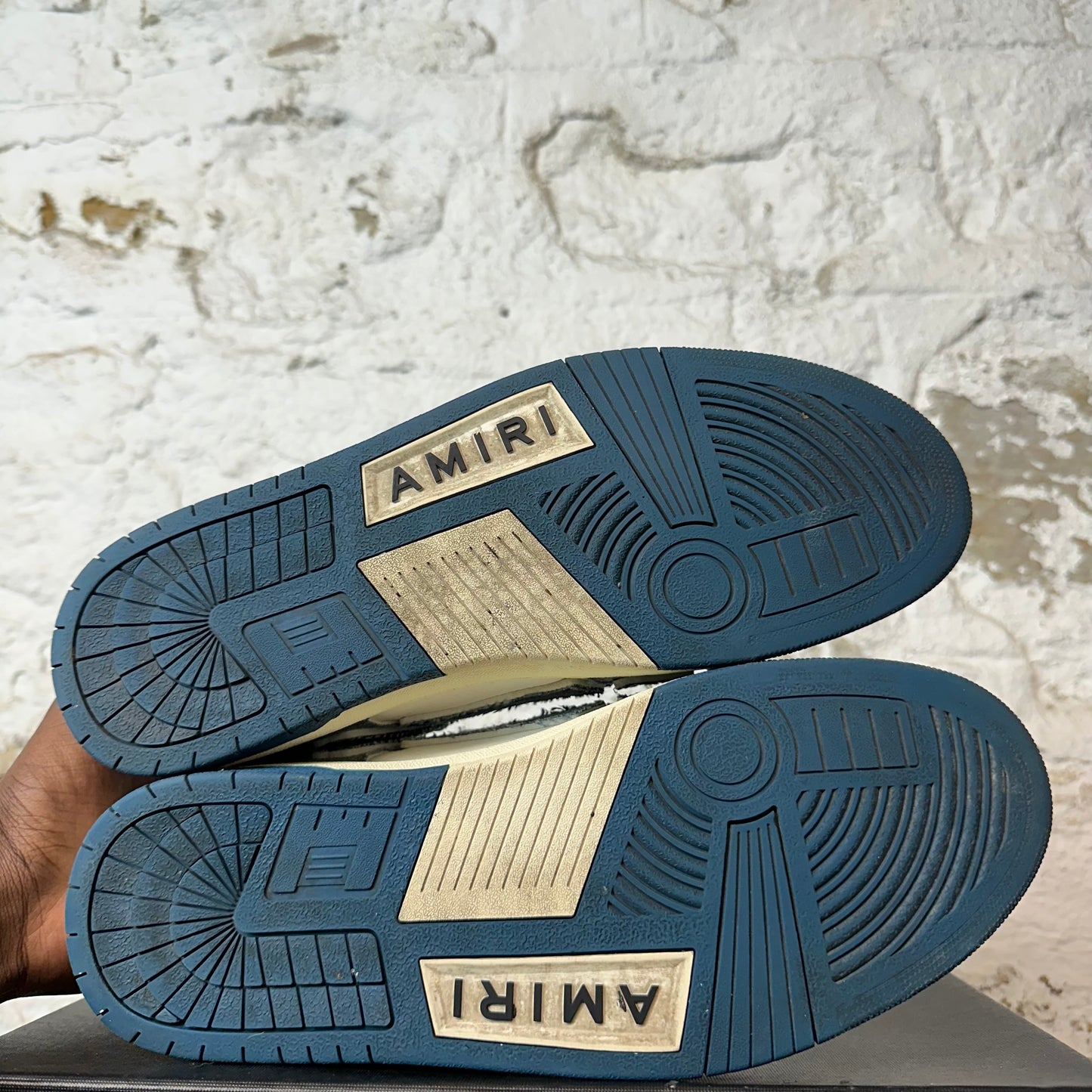 Amiri Denim Skeleton White Sneaker Sz 13 (46)