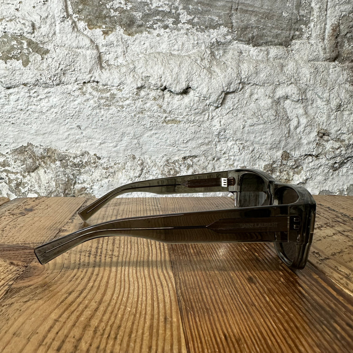 Saint Laurent Acetate Square Sunglasses W/ Case