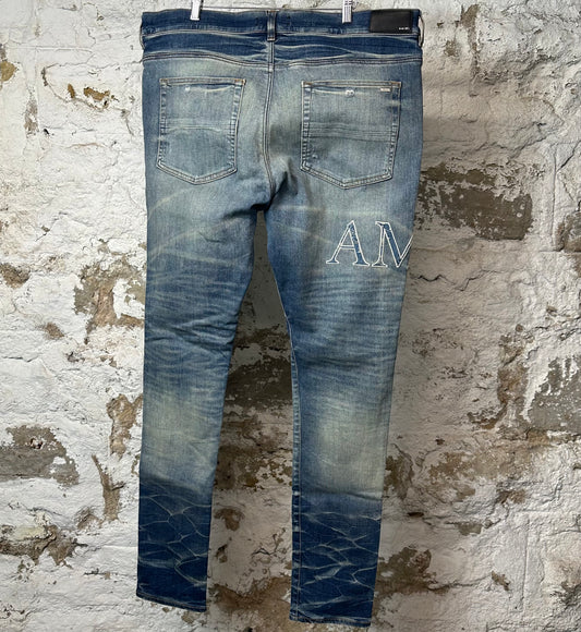 Amiri Core Logo Blue Denim Jeans Sz 40