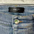 Amiri White Bone Blue Denim Jeans Sz 32