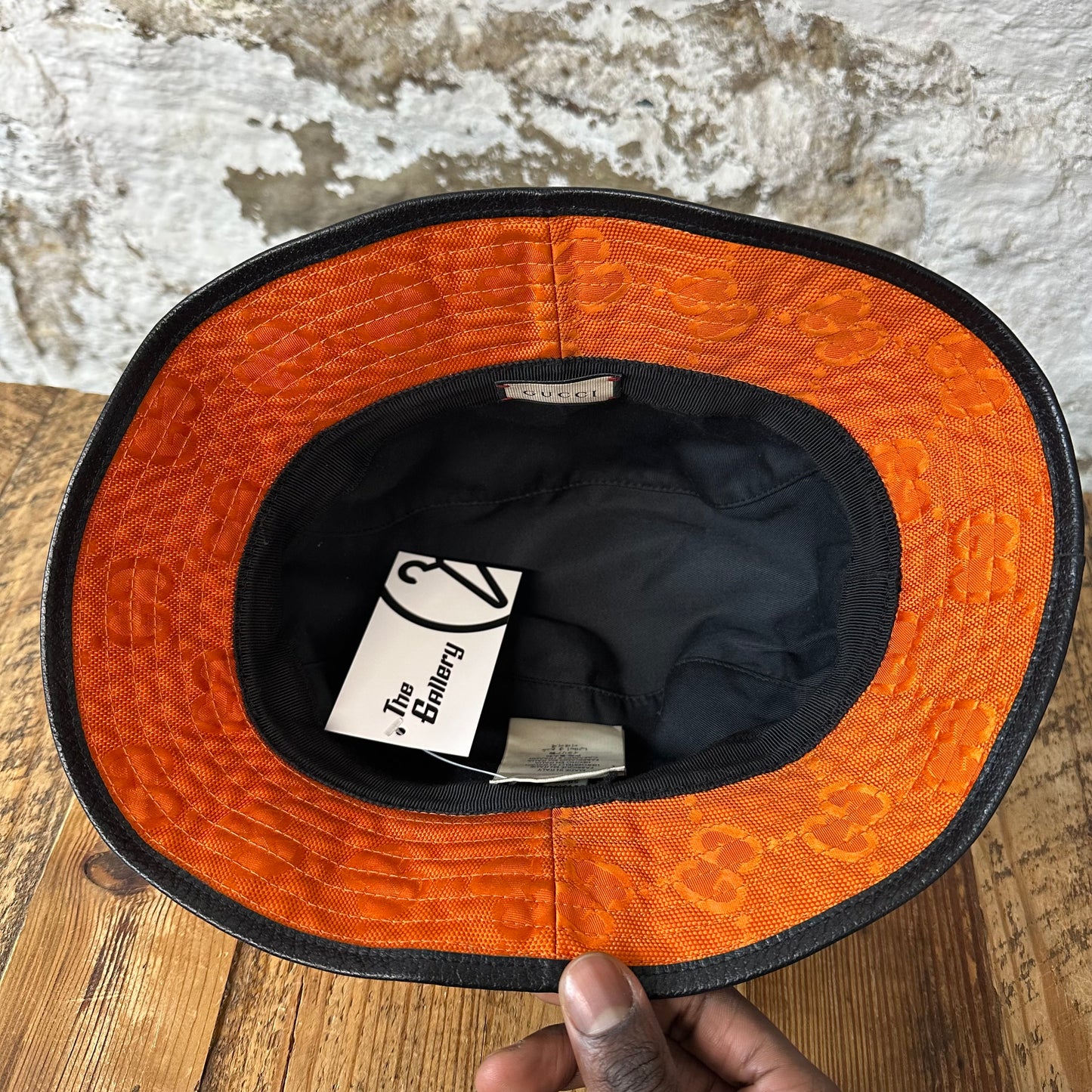 Gucci Orange Monogram Bucket Hat