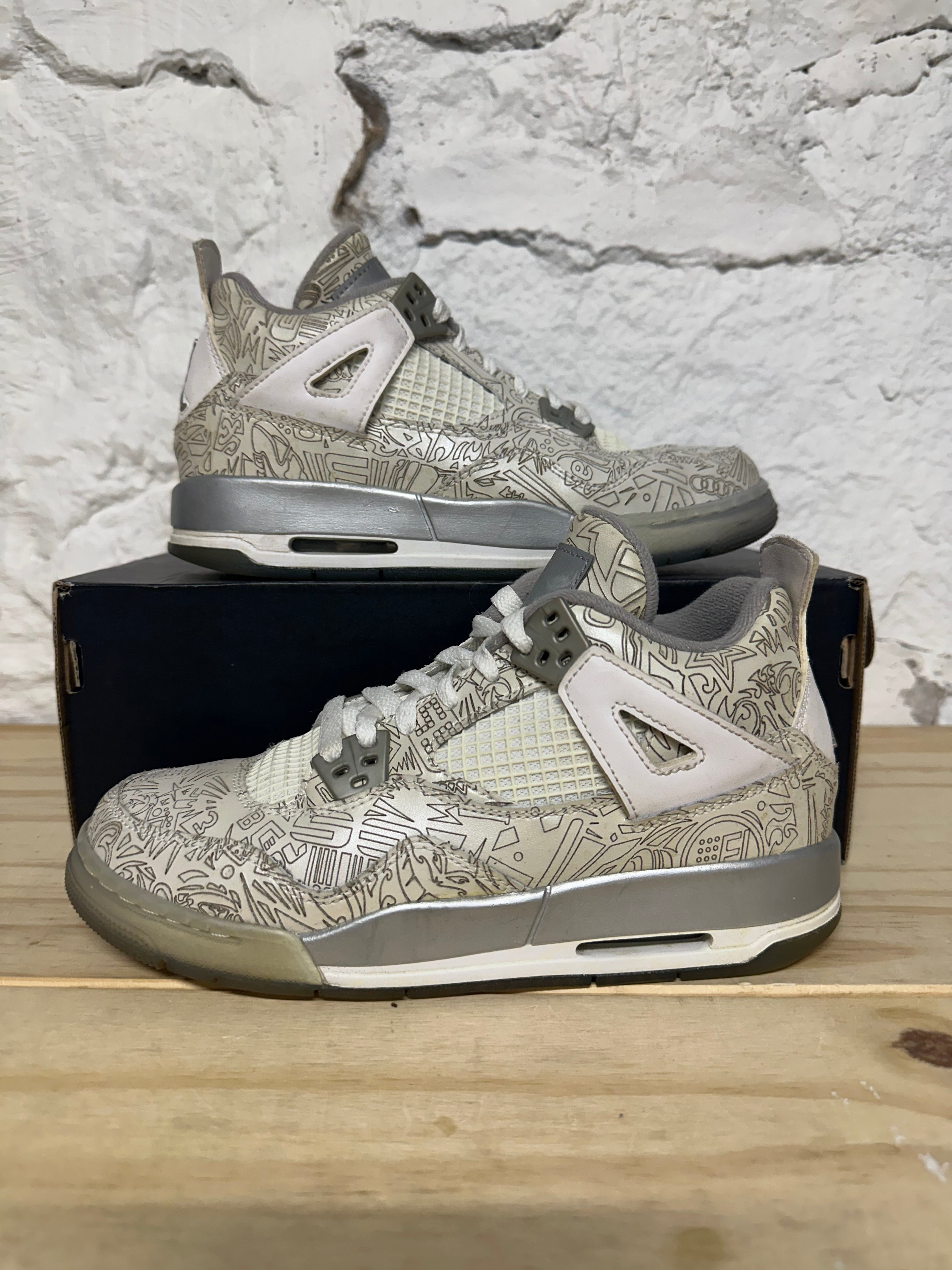 Air Jordan 4 White Laser Sz 4.5Y