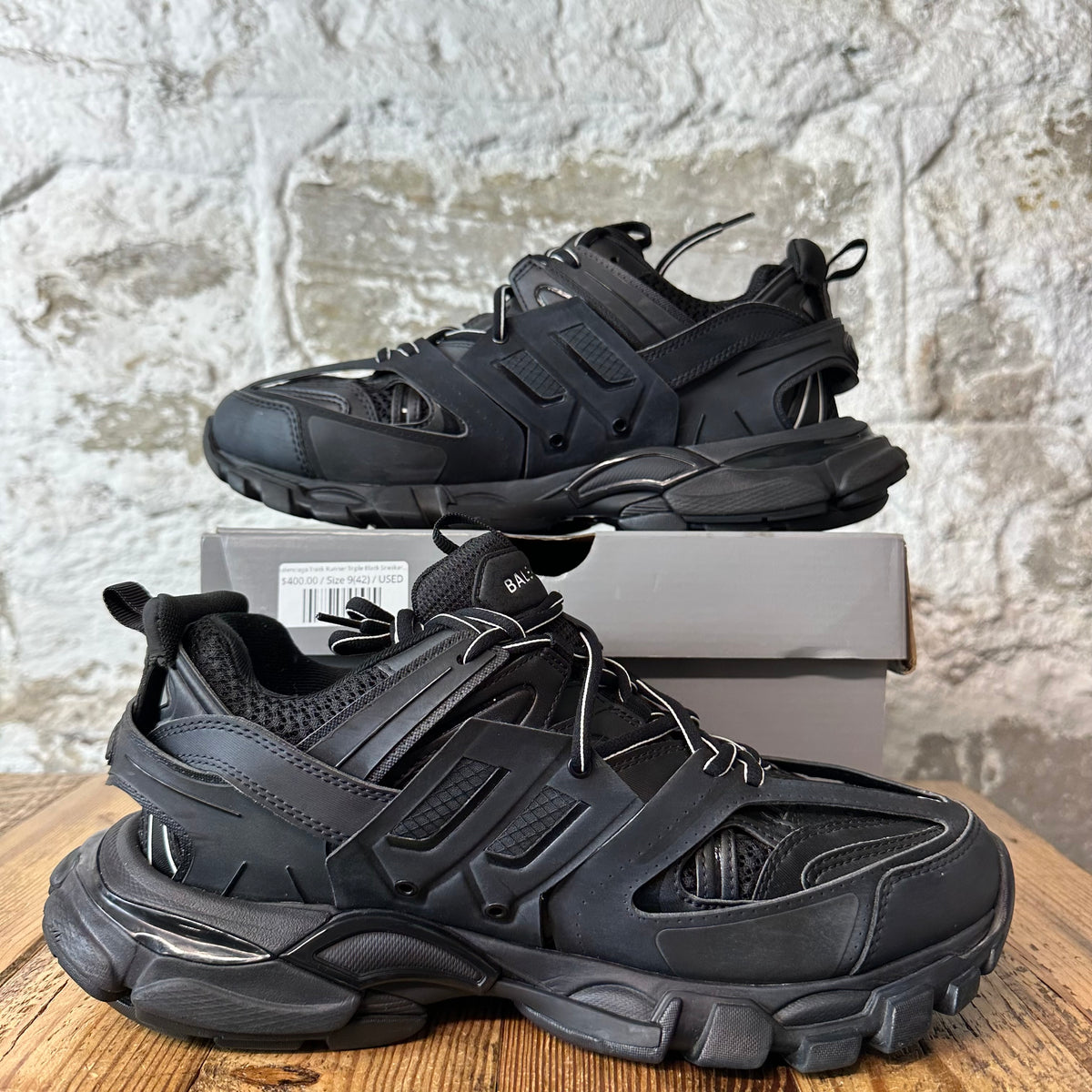 Balenciaga Track Runner Triple Black Sneaker Sz 9 (42)