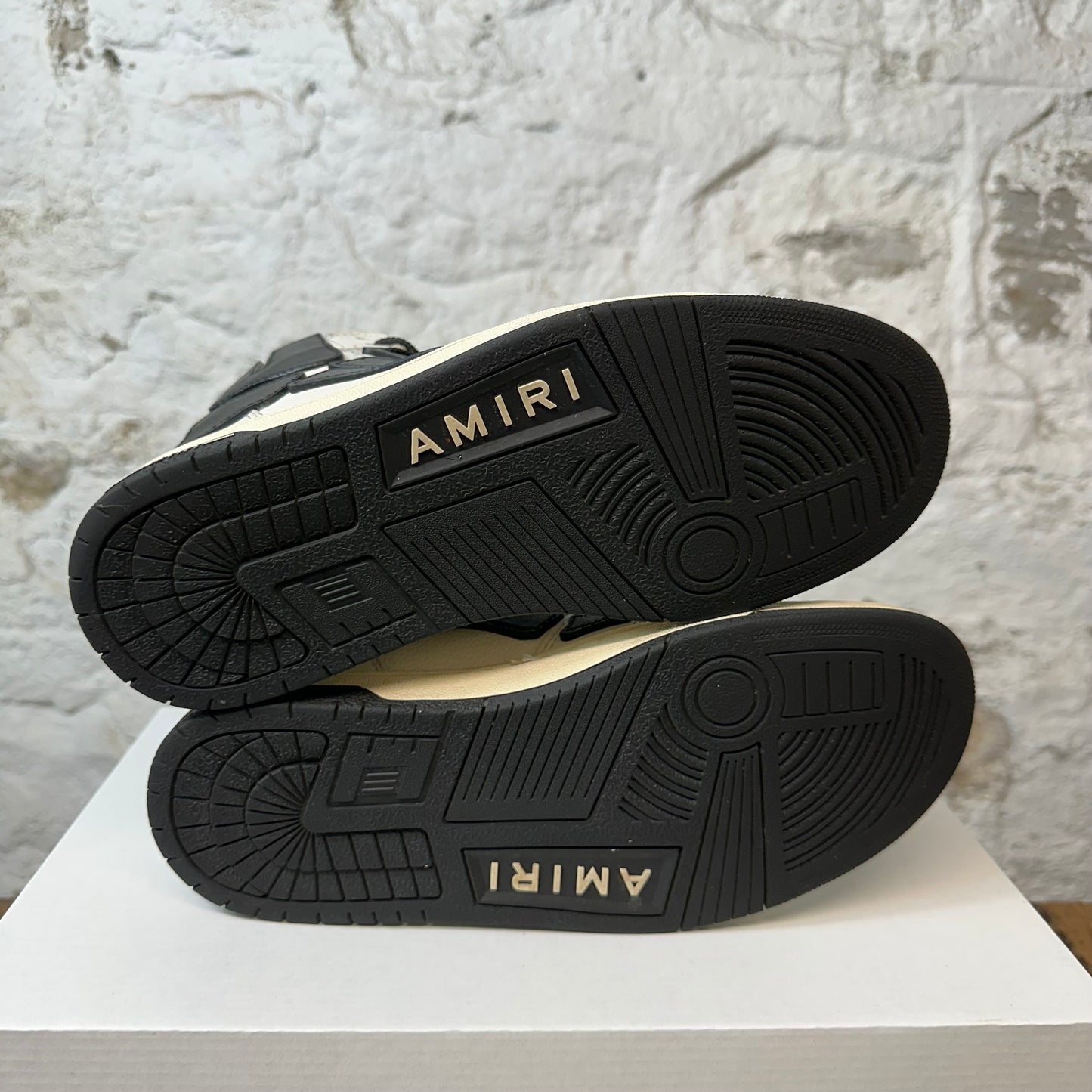 Amiri Black Skeleton White High Sneaker Sz 7 (40) No Box