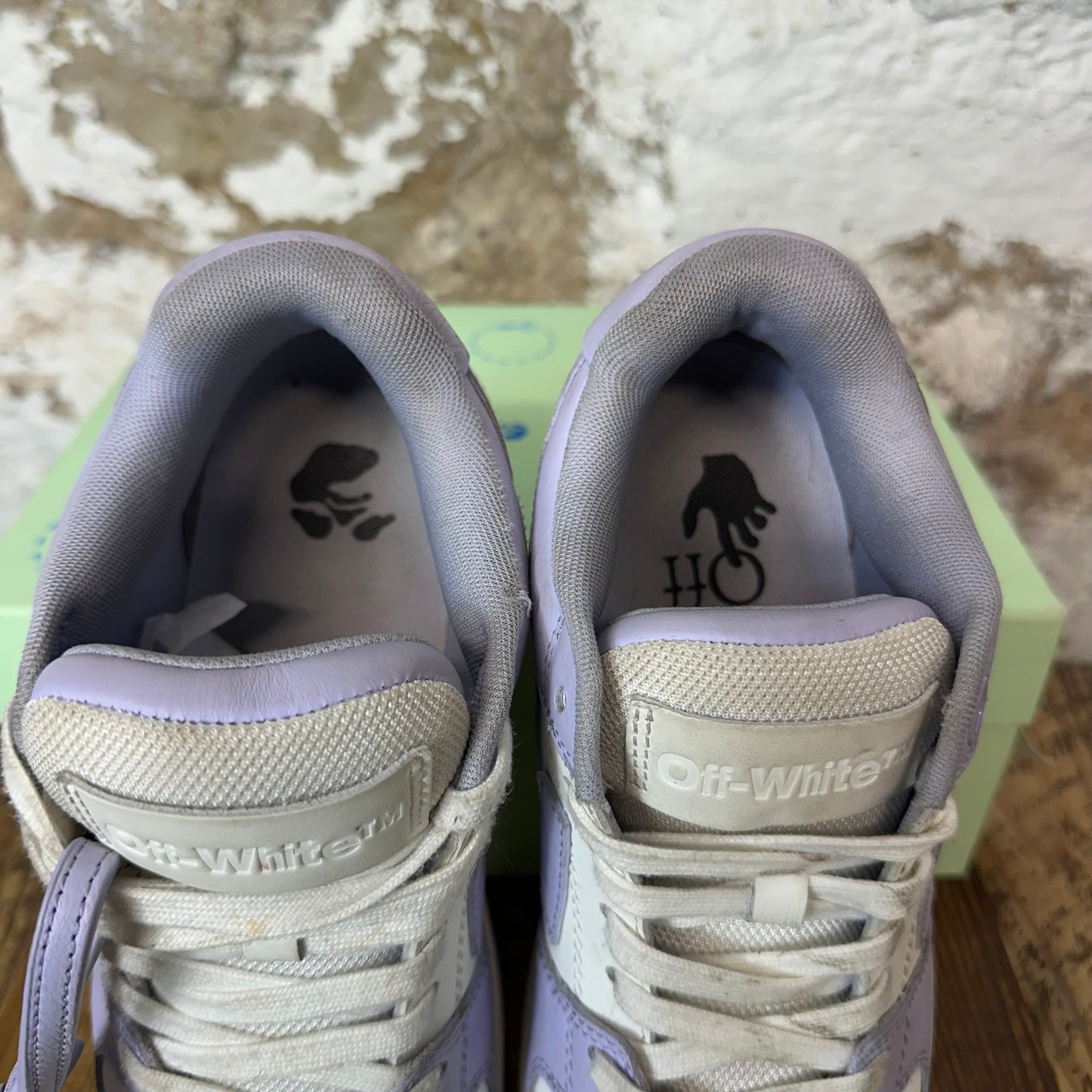 Off White Out Of Office Lavender White Sneaker Sz 6.5 (39)