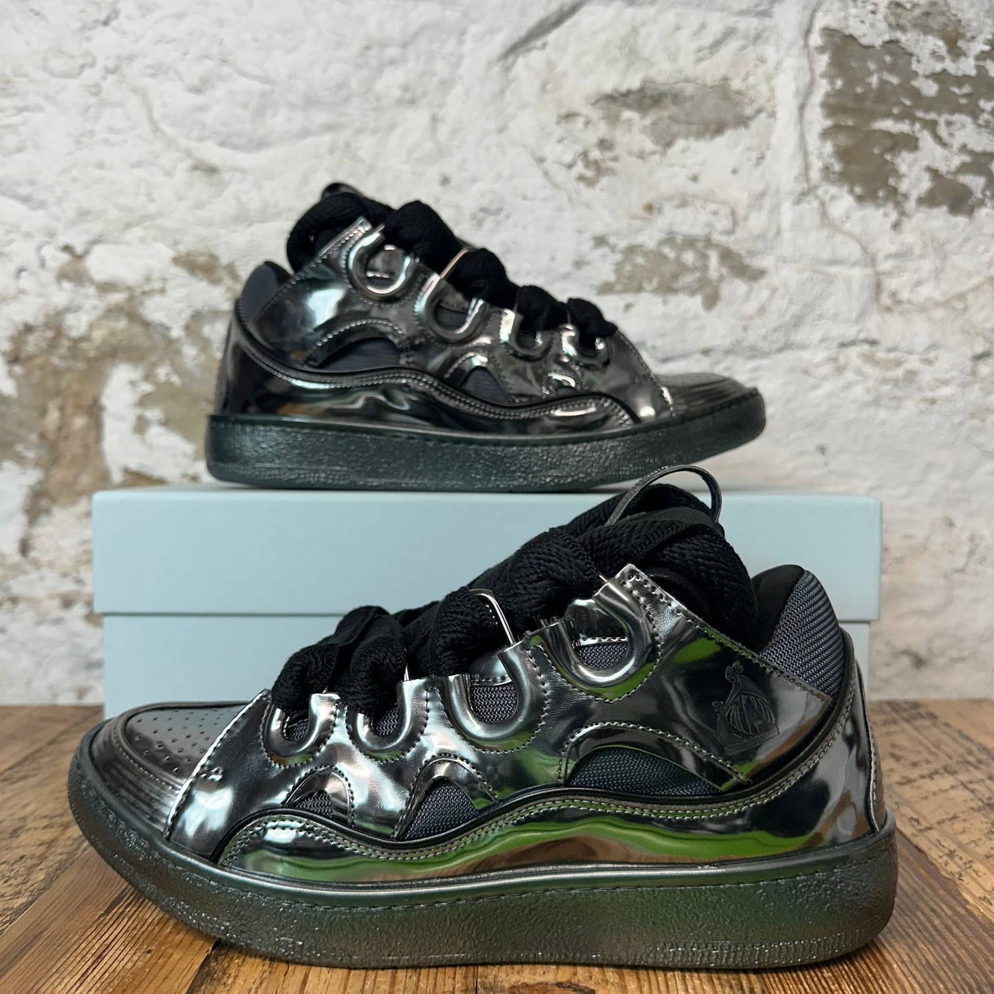 Lanvin Curb Black Metallic Sneaker