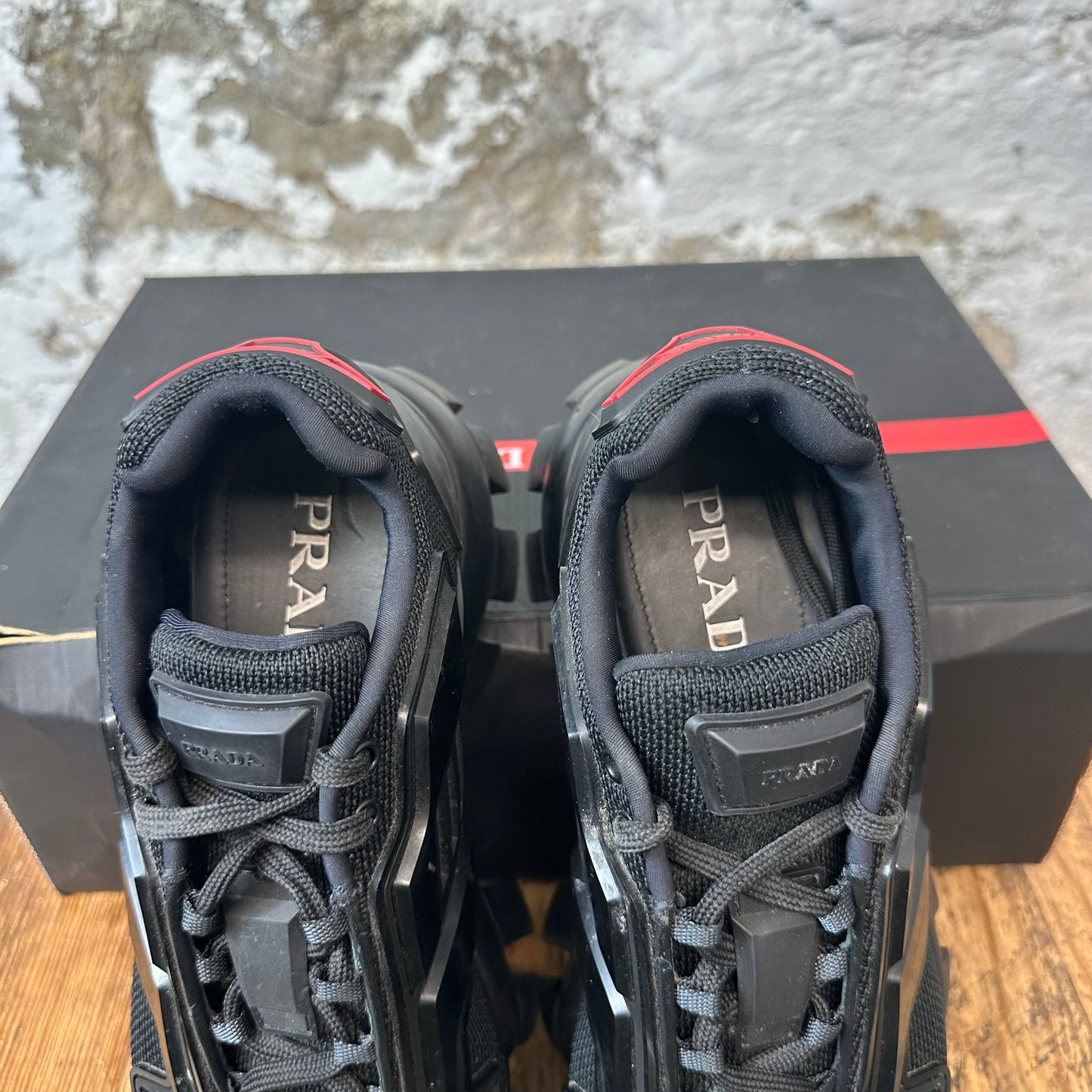 Prada Cloudbust Thunder Triple Black Sz 5.5