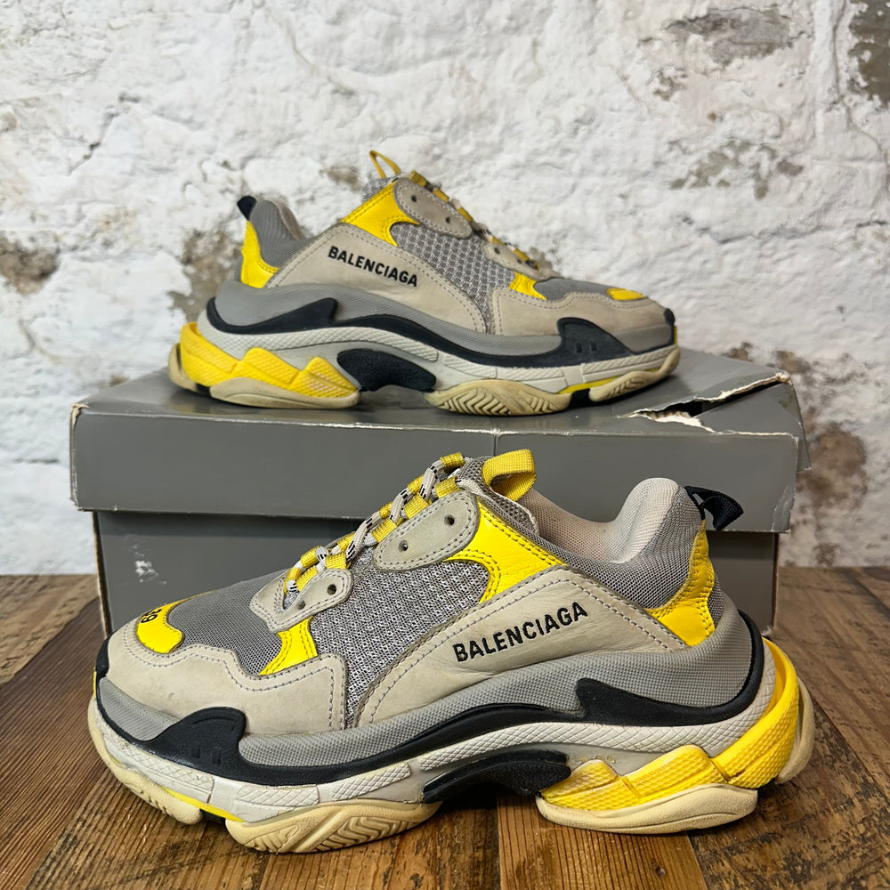 Balenciaga Triple S Gray Yellow Sz 6.5 (39)