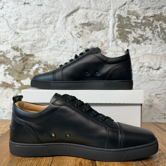 Christian Louboutin Low Black Leather Sneaker Sz 15 (48) No Box