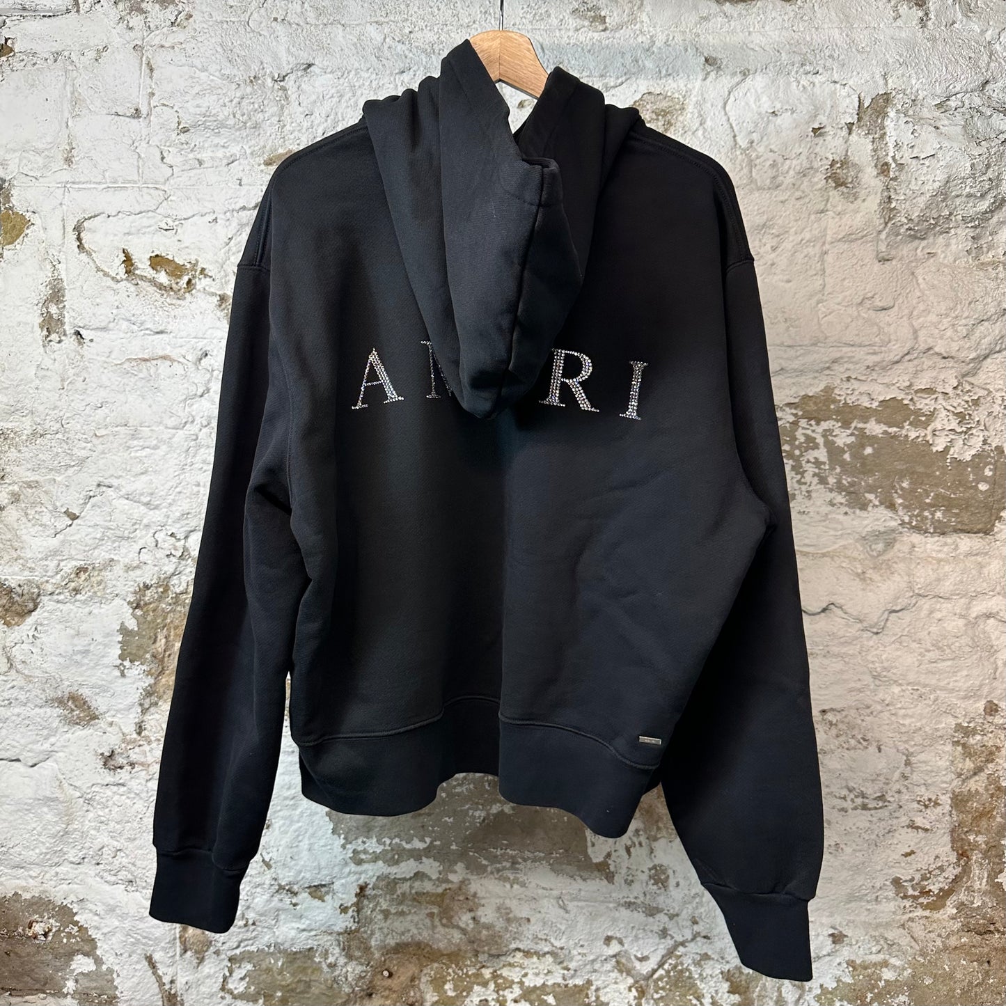 Amiri Crystal AM Black Hoodie Sz M