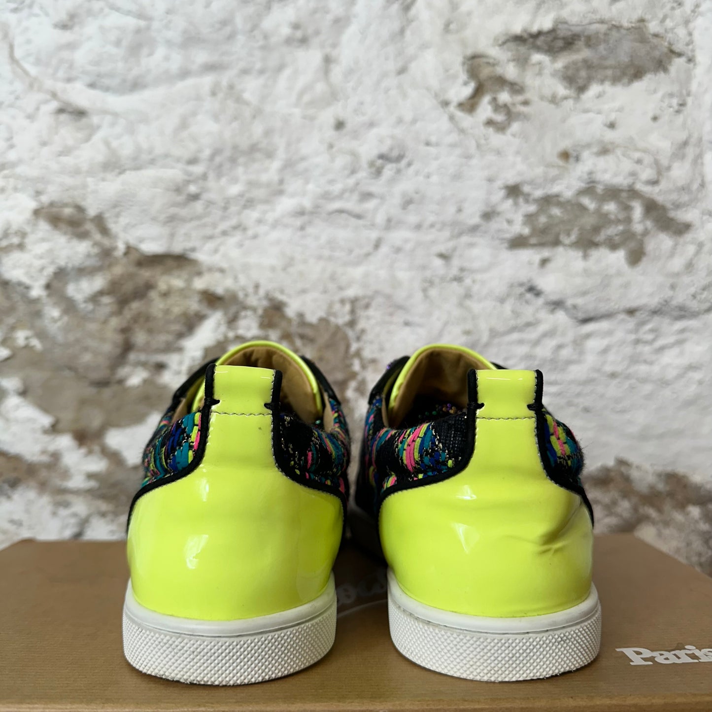 Christian Louboutin Multicolor Pink Yellow Sneaker Sz 5 (37)