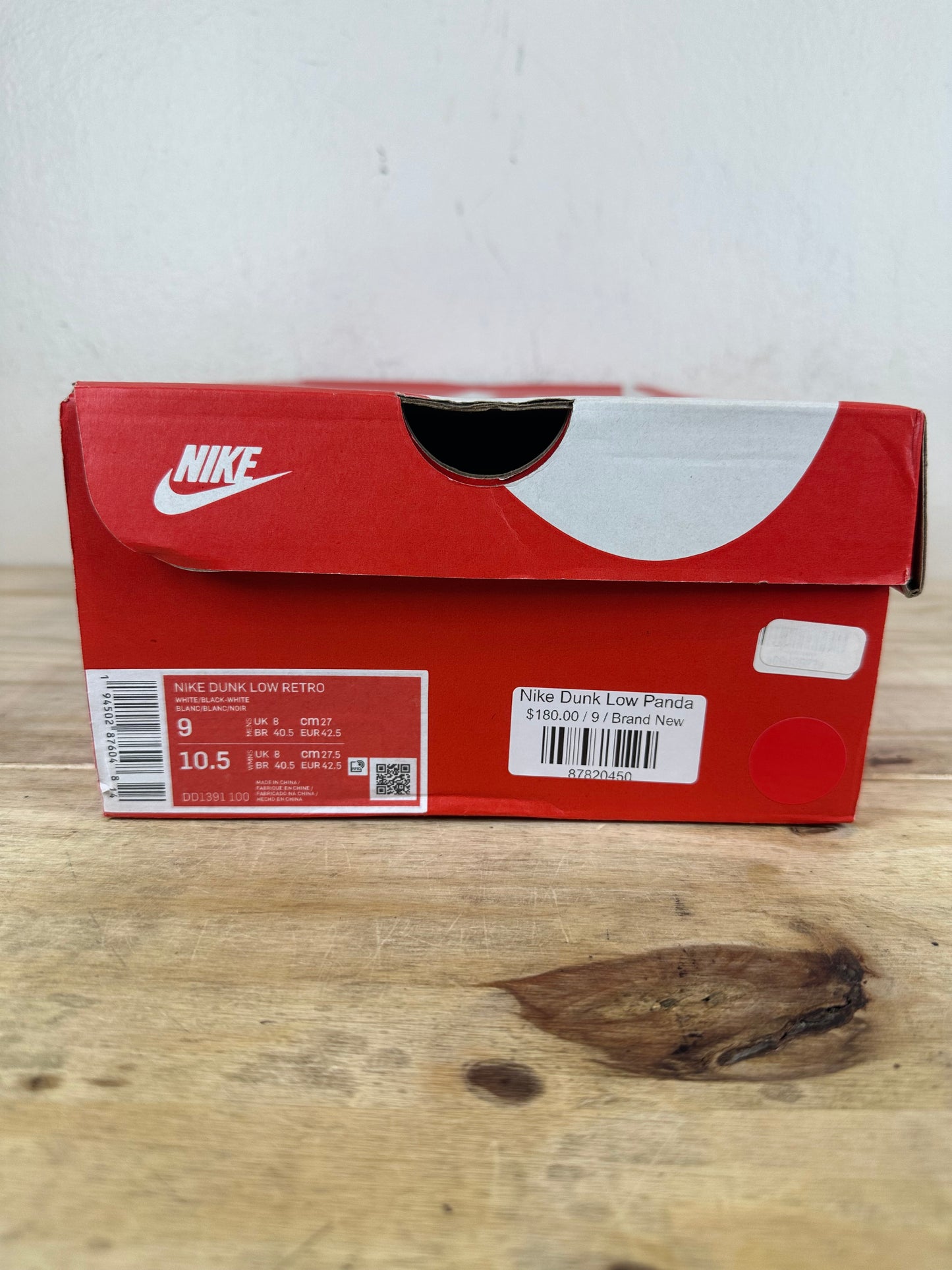 Nike Dunk Low Panda Sz 9 DS