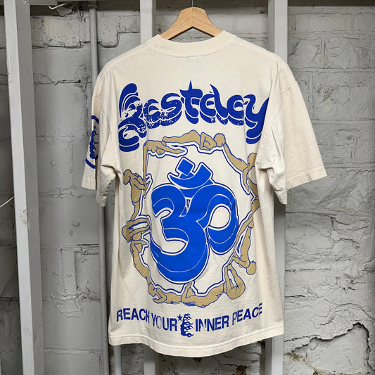 Hellstar Yoga Cream Blue T-Shirt Sz M
