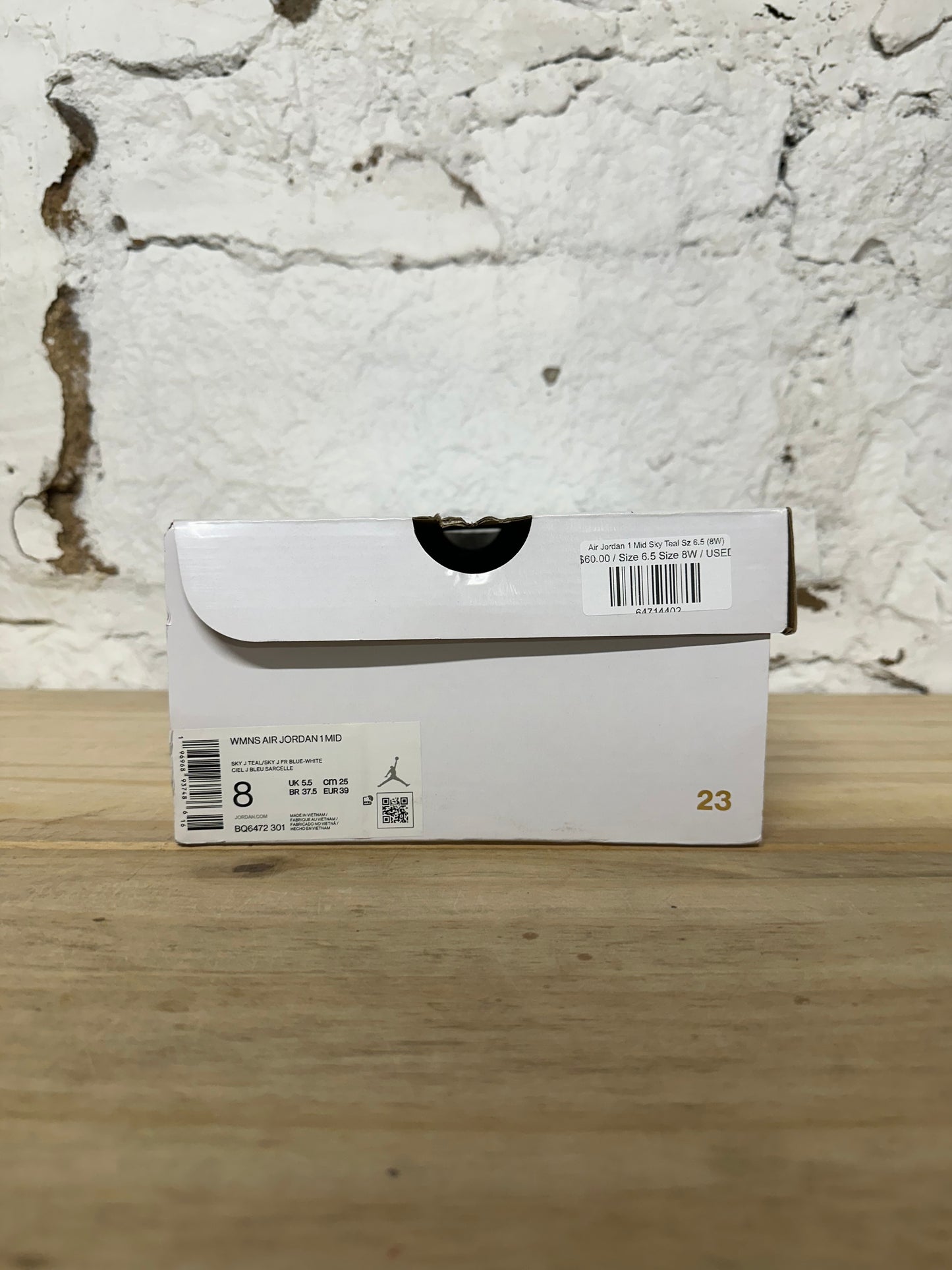 Air Jordan 1 Mid Sky Teal Sz 6.5 (8W)