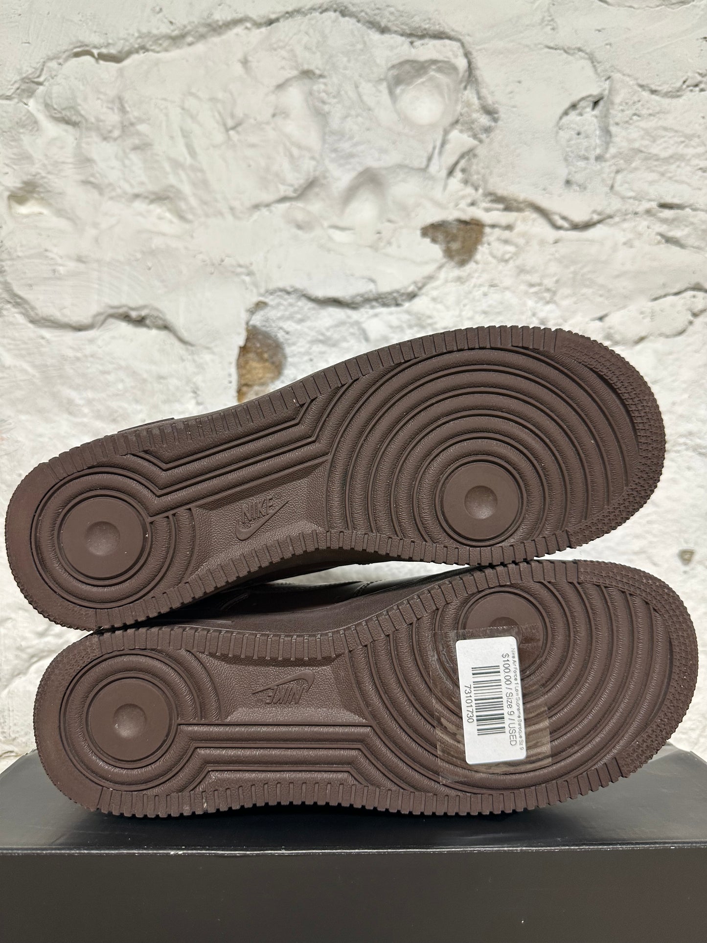 Nike Air Force 1 Low Supreme Baroque Brown Sz 9