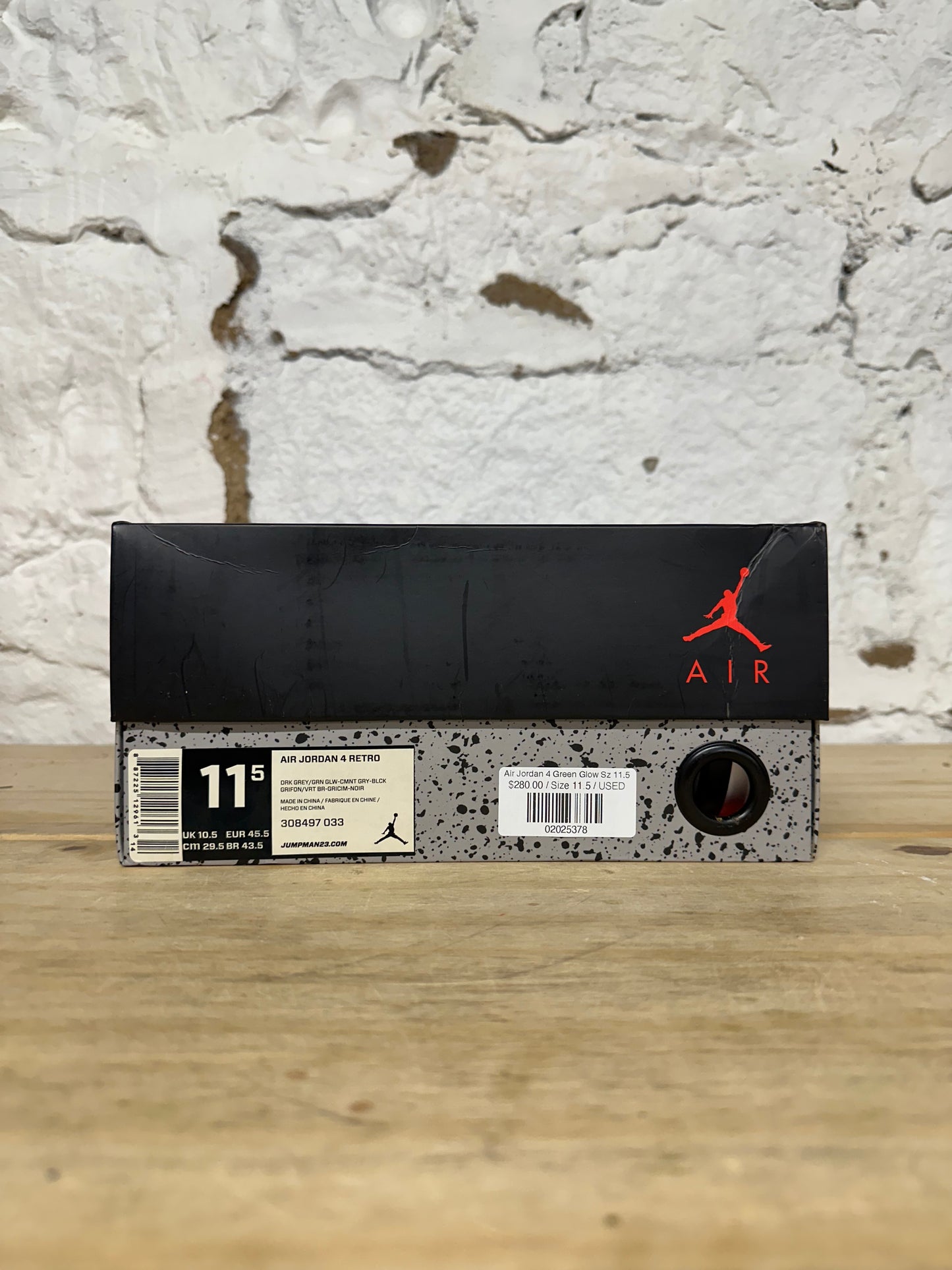 Air Jordan 4 Green Glow Sz 11.5