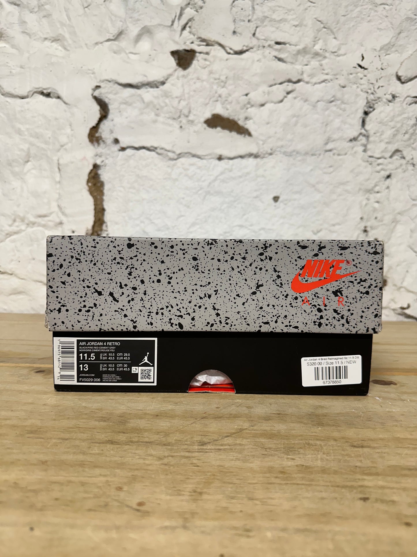 Air Jordan 4 Bred Reimagined Sz 11.5 DS