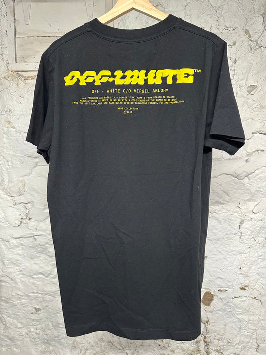 Off-White Black Yellow T-Shirt Sz M