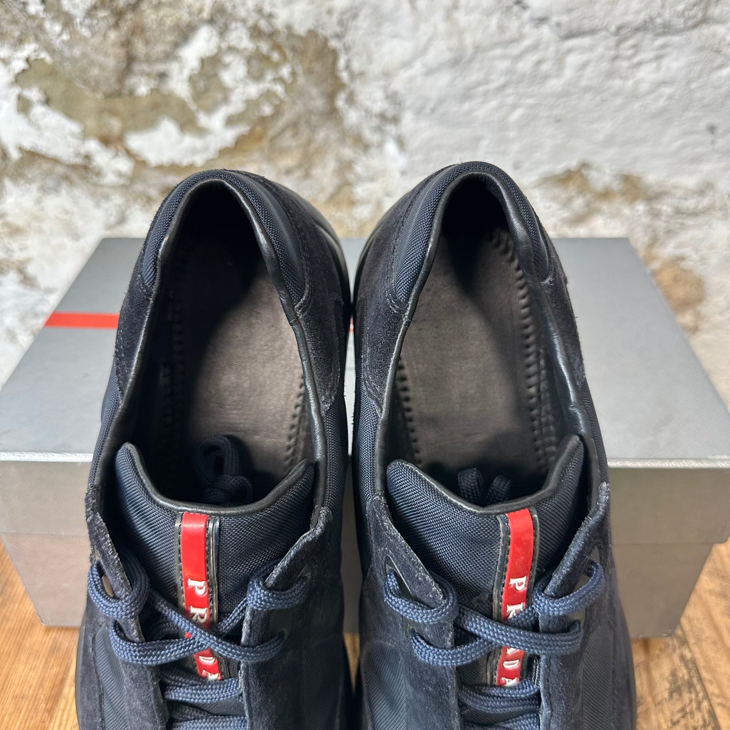 Prada Americas Cup Vintage Navy Blue Sz 8