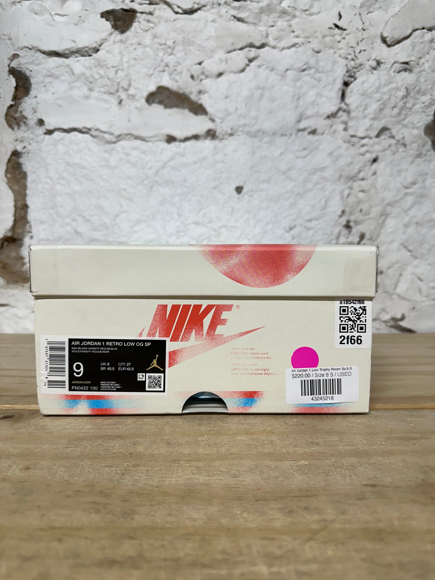 Air Jordan 1 Low Trophy Room Sz 9.5