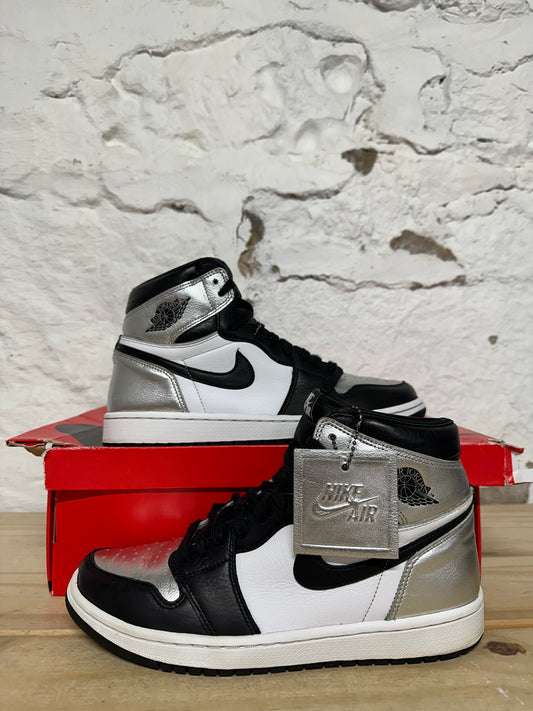 Air Jordan 1 High Silver Toe Sz 8.5 (10W)