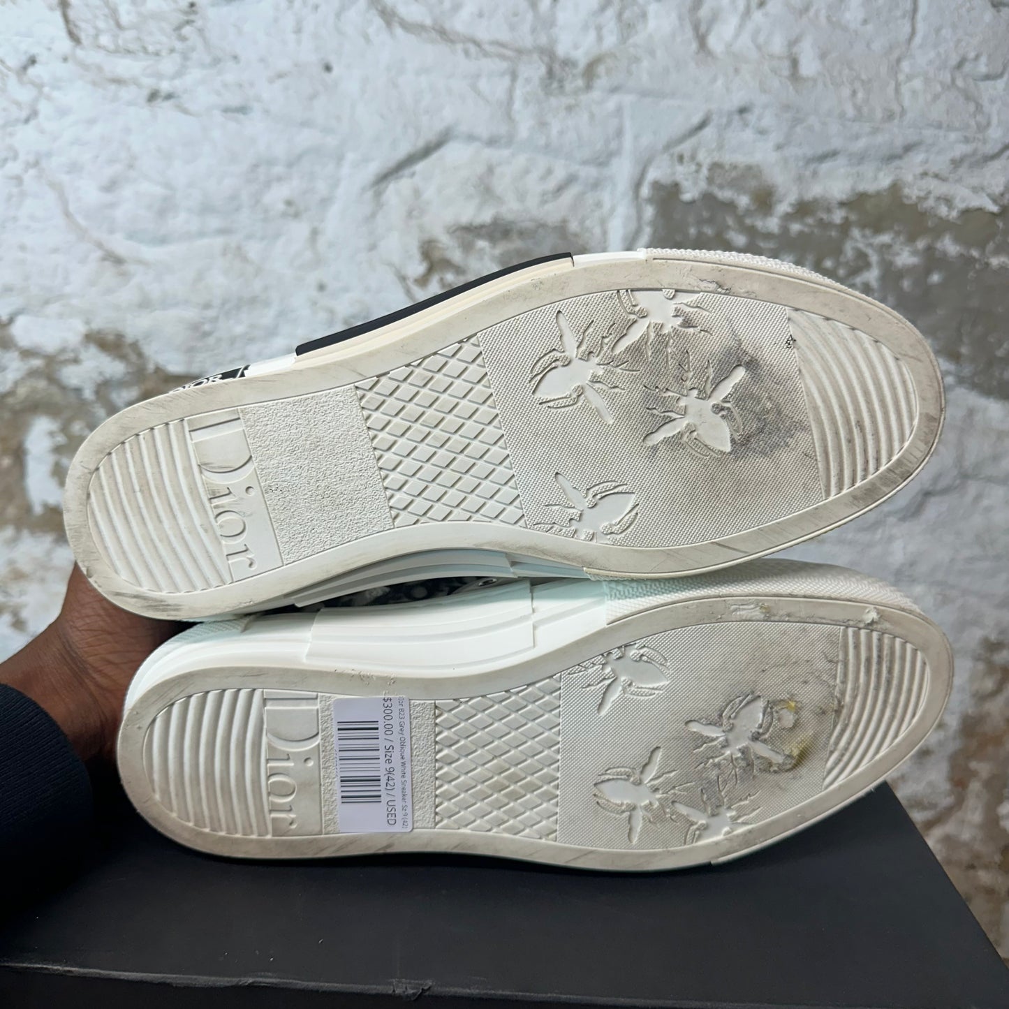 DIor B23 Grey Oblique White Sneaker Sz 9 (42)