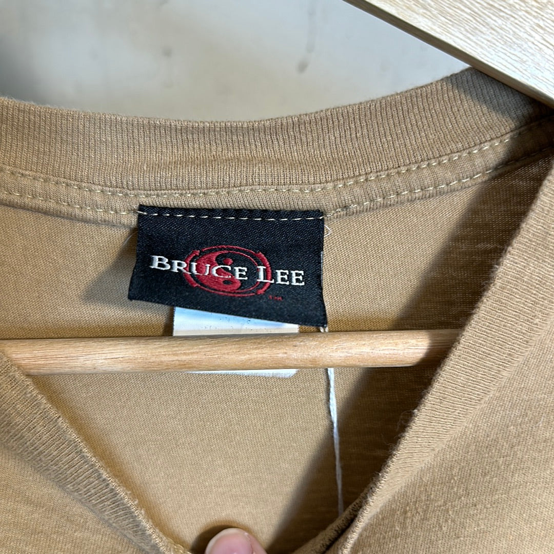Bruce Lee Brown Tee Sz XL