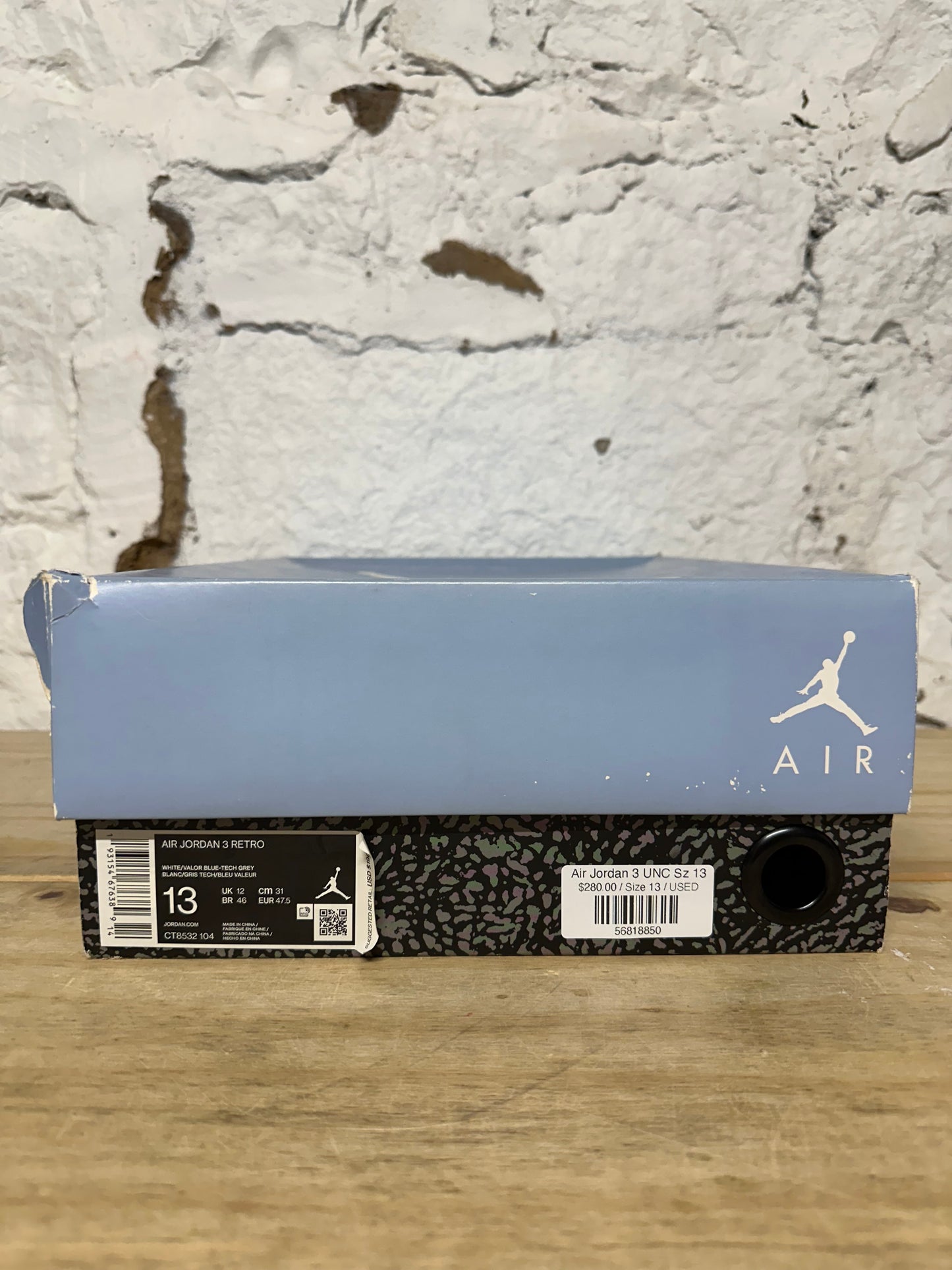 Air Jordan 3 UNC Sz 13