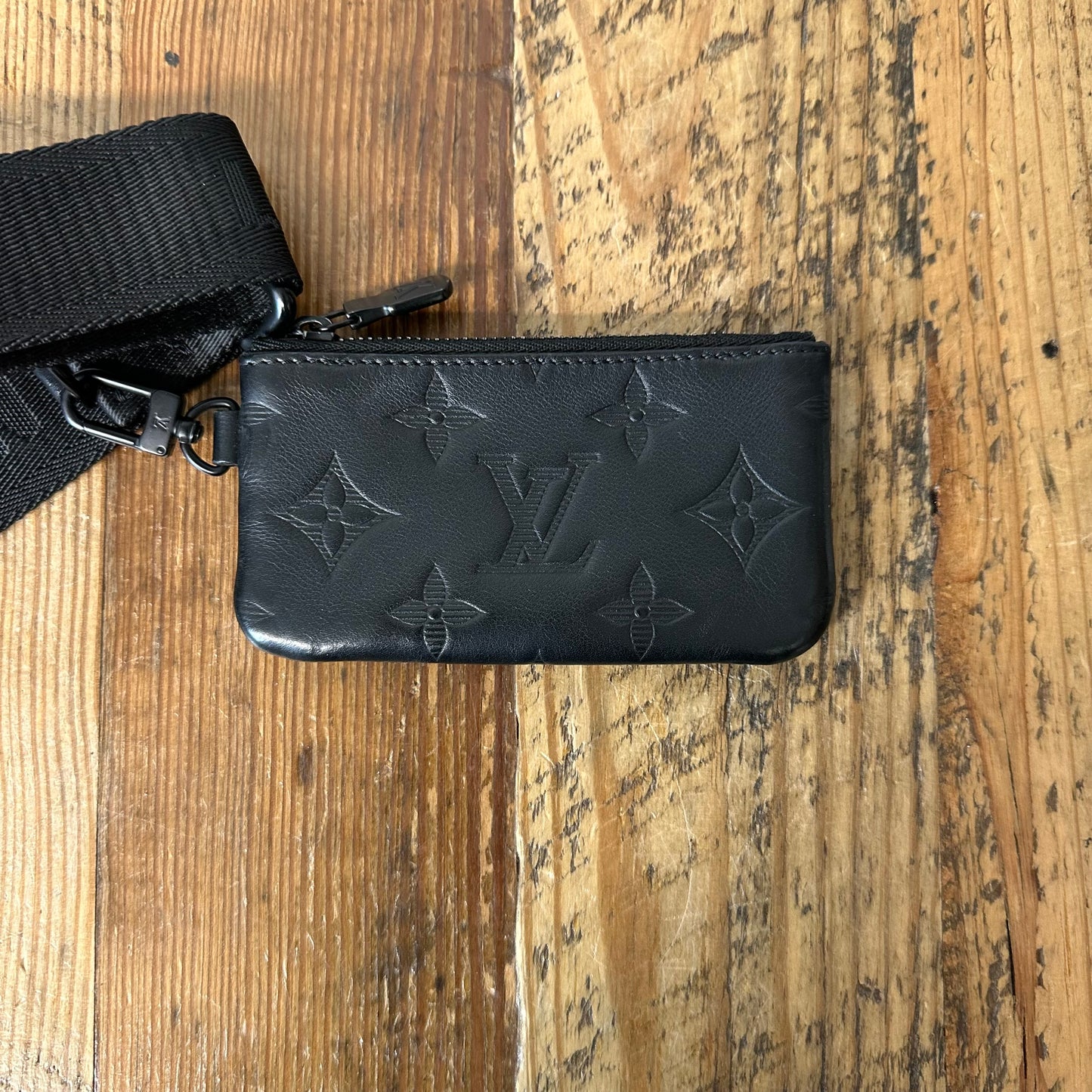 Louis Vuitton Duo Leather Black Messenger Bag