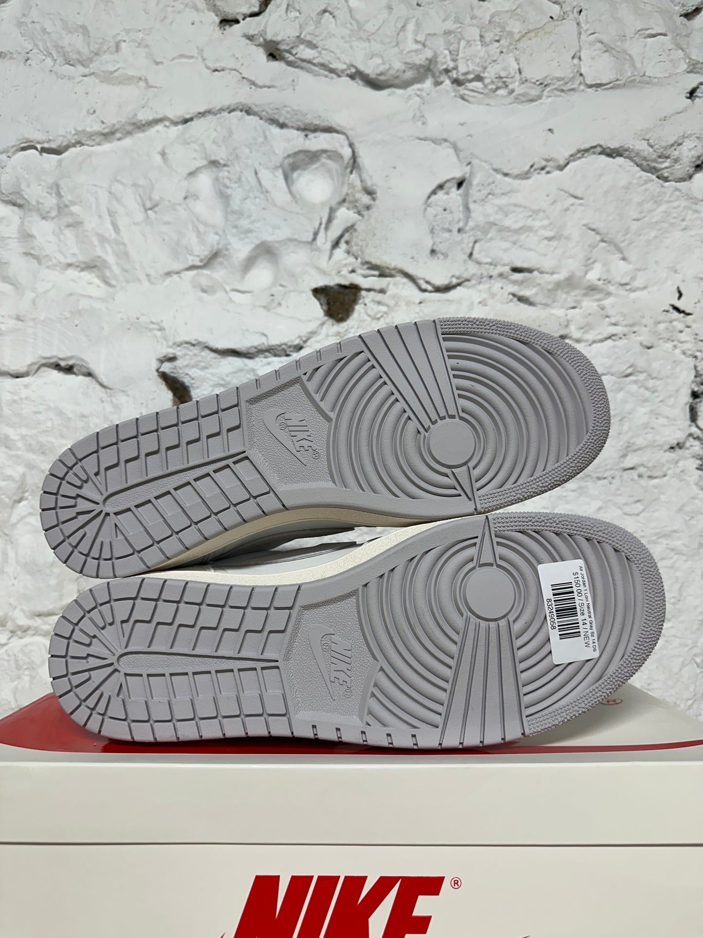 Air Jordan 1 Low Neutral Gray Sz 14 DS