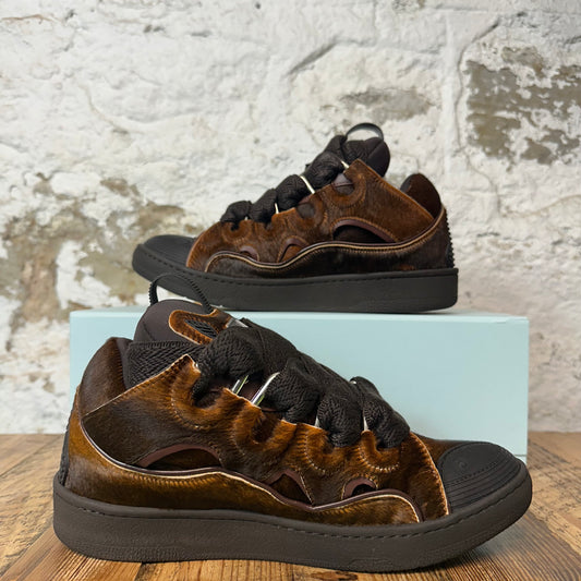 Lanvin Curb Brown Pony Hair Sneaker