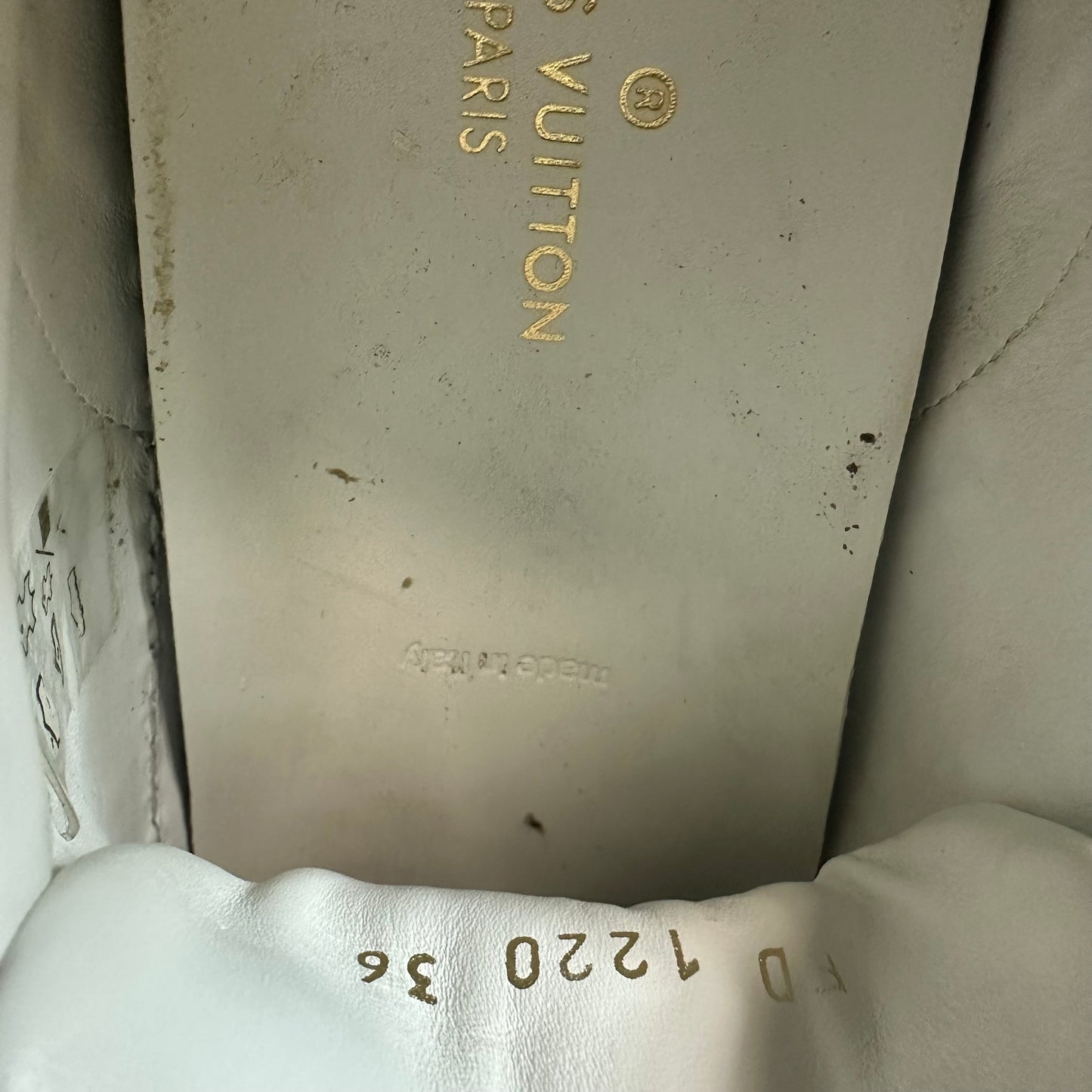 Louis Vuitton Blue Monogram White Time Out Sneaker Sz 4.5 (36)