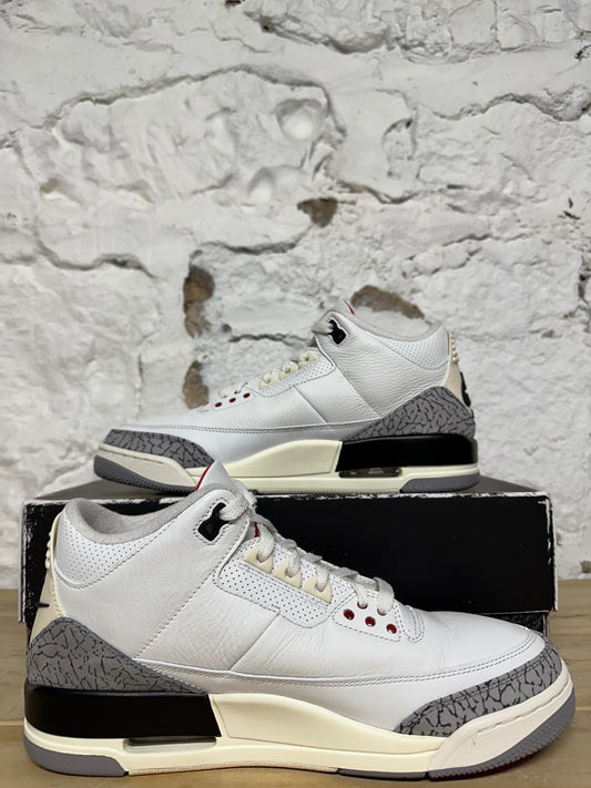 Air Jordan 3 White Cement Reimagined Sz 10.5